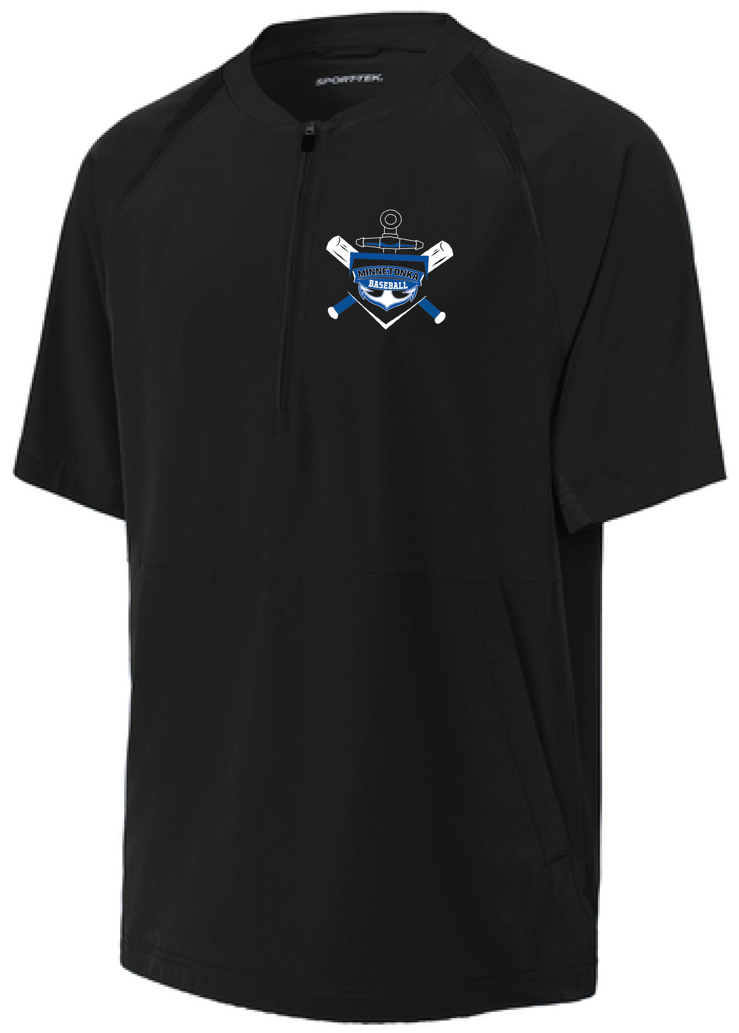 Baseball Men's Team 1/2-Zip Short Sleeve Cage Jacket