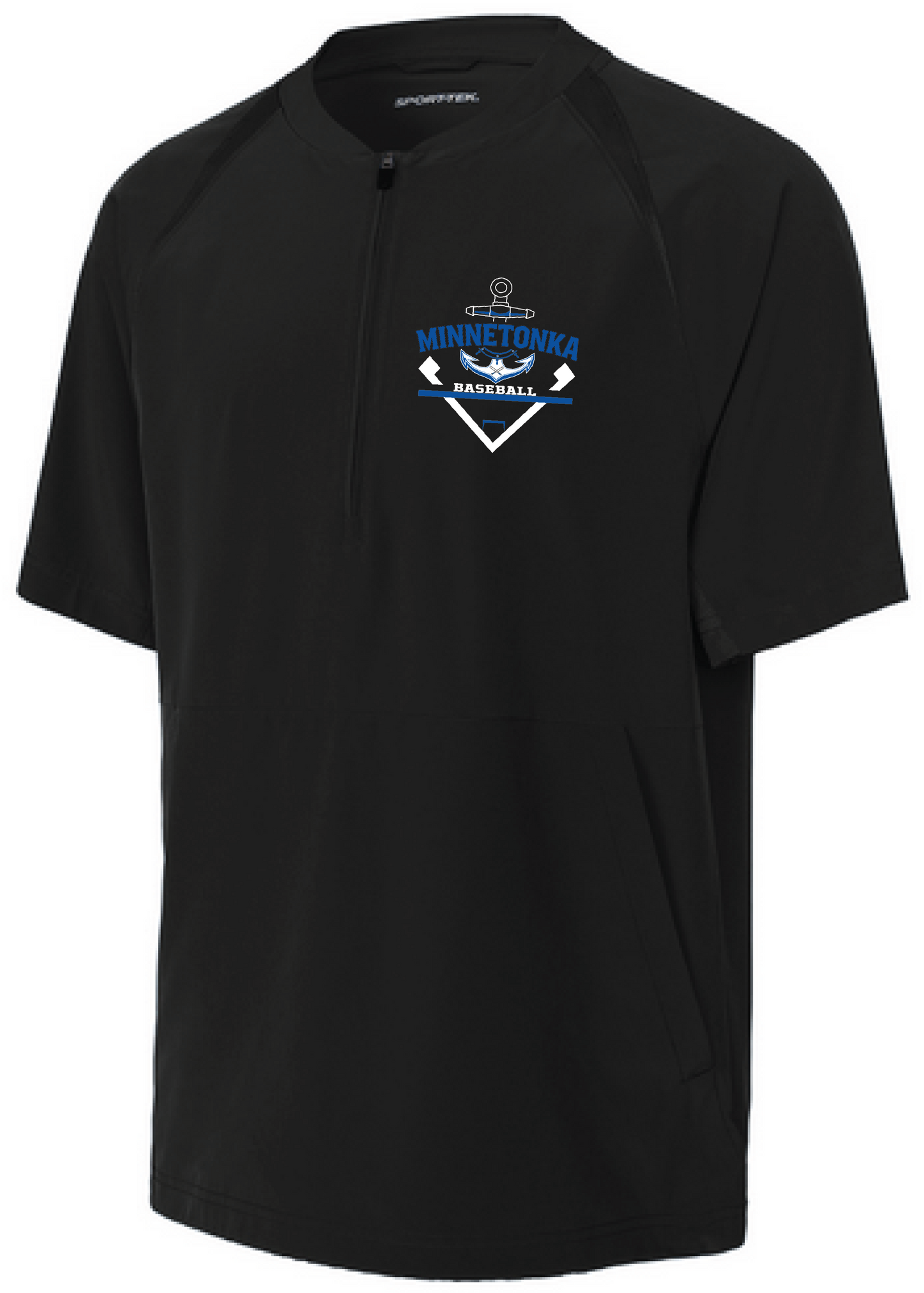 Baseball Men's Team 1/2-Zip Short Sleeve Cage Jacket