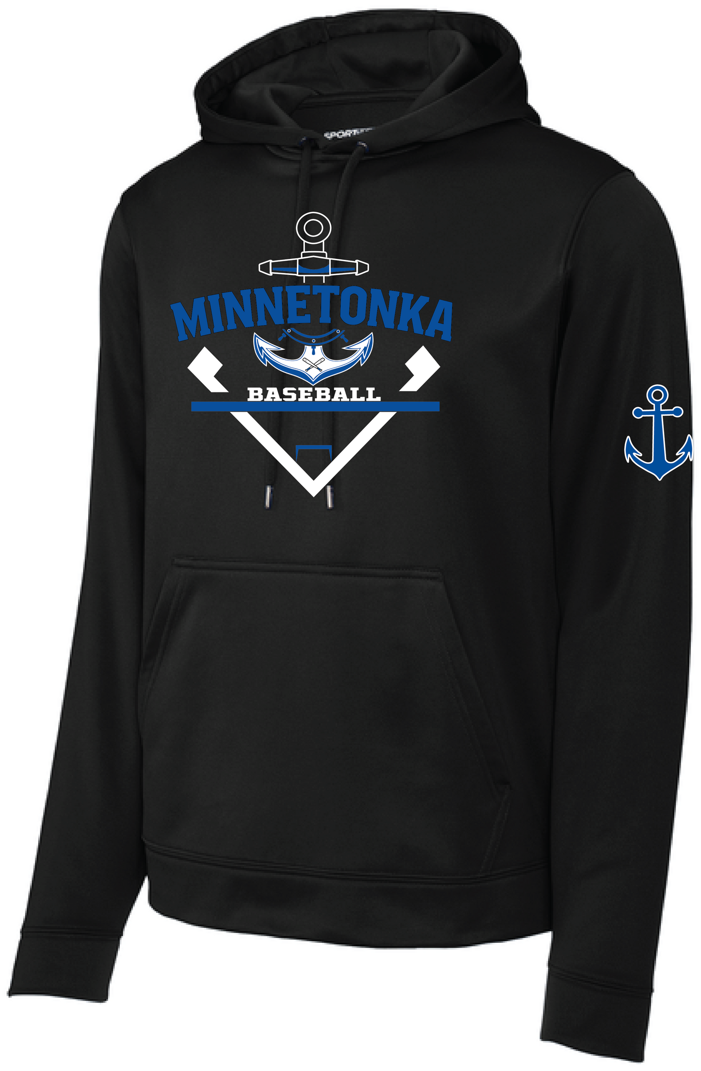 Baseball Men's Mid-Weight Fleece Hooded Pullover