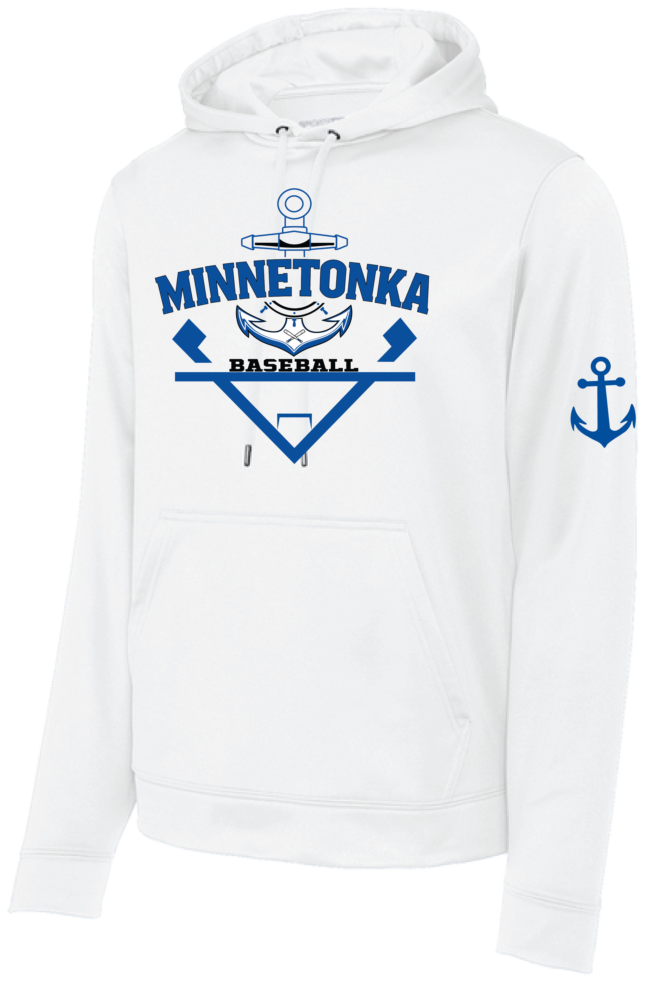 Baseball Men's Mid-Weight Fleece Hooded Pullover
