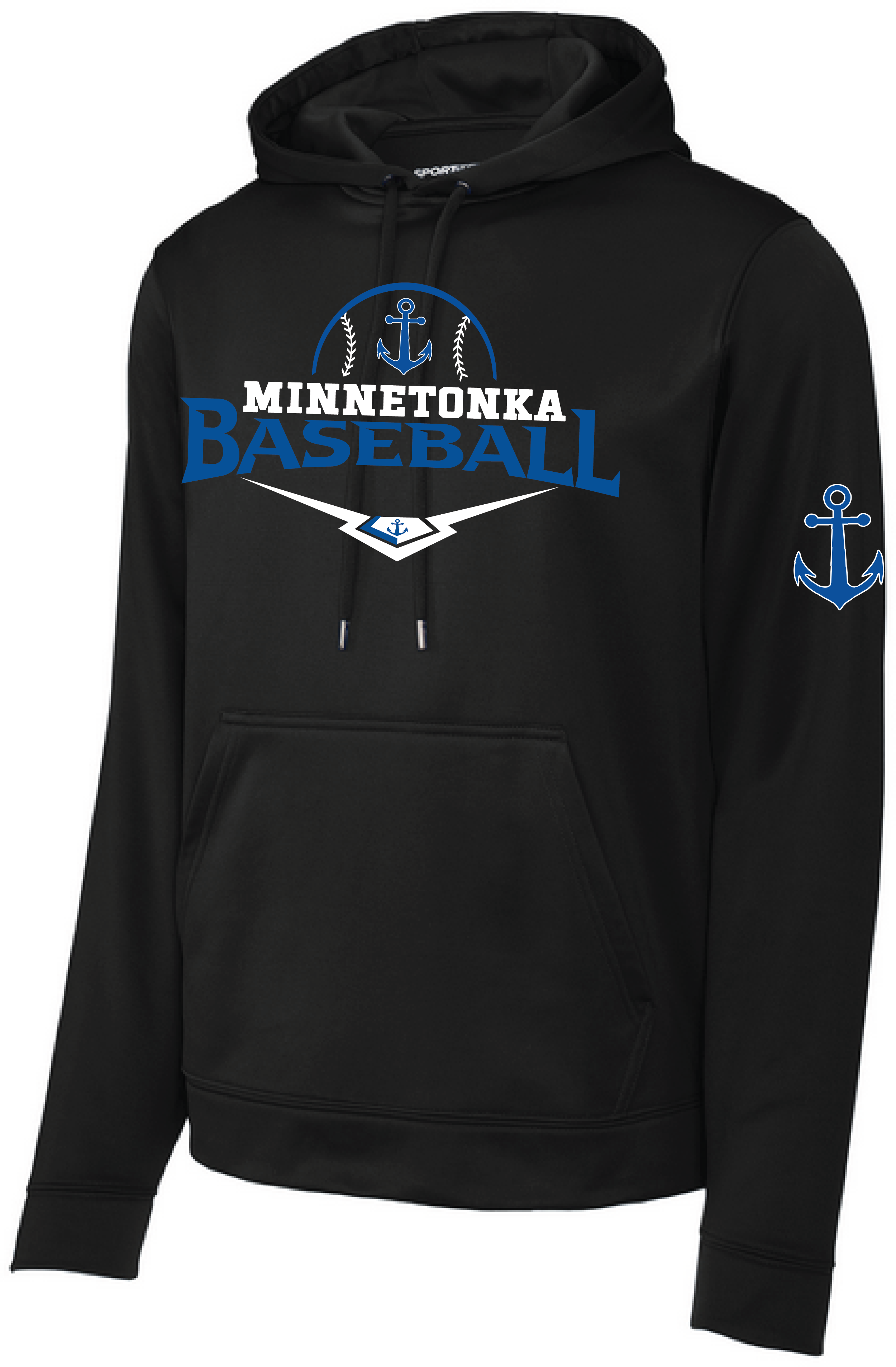 Baseball Men's Mid-Weight Fleece Hooded Pullover