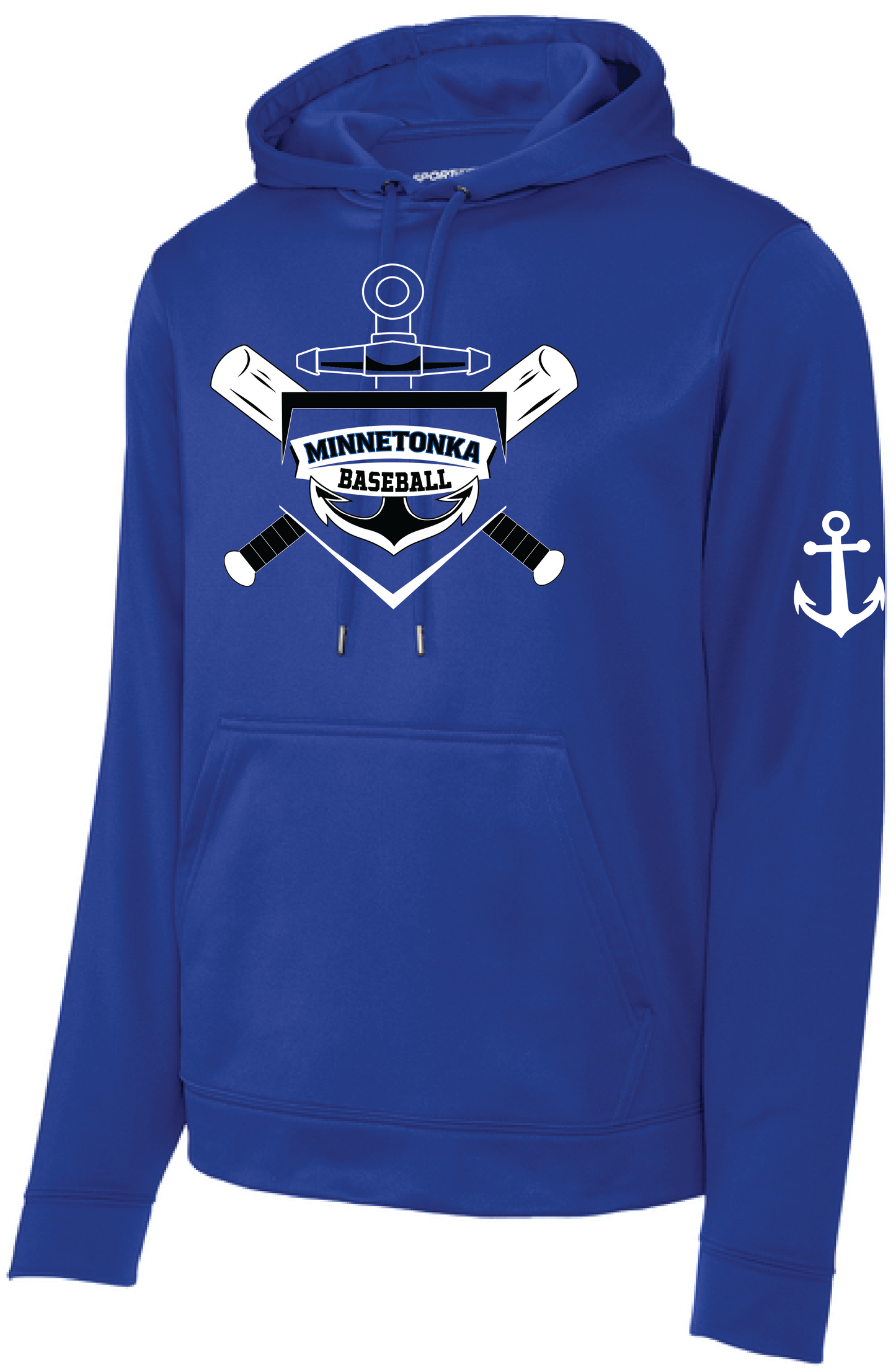Baseball Men's Mid-Weight Fleece Hooded Pullover