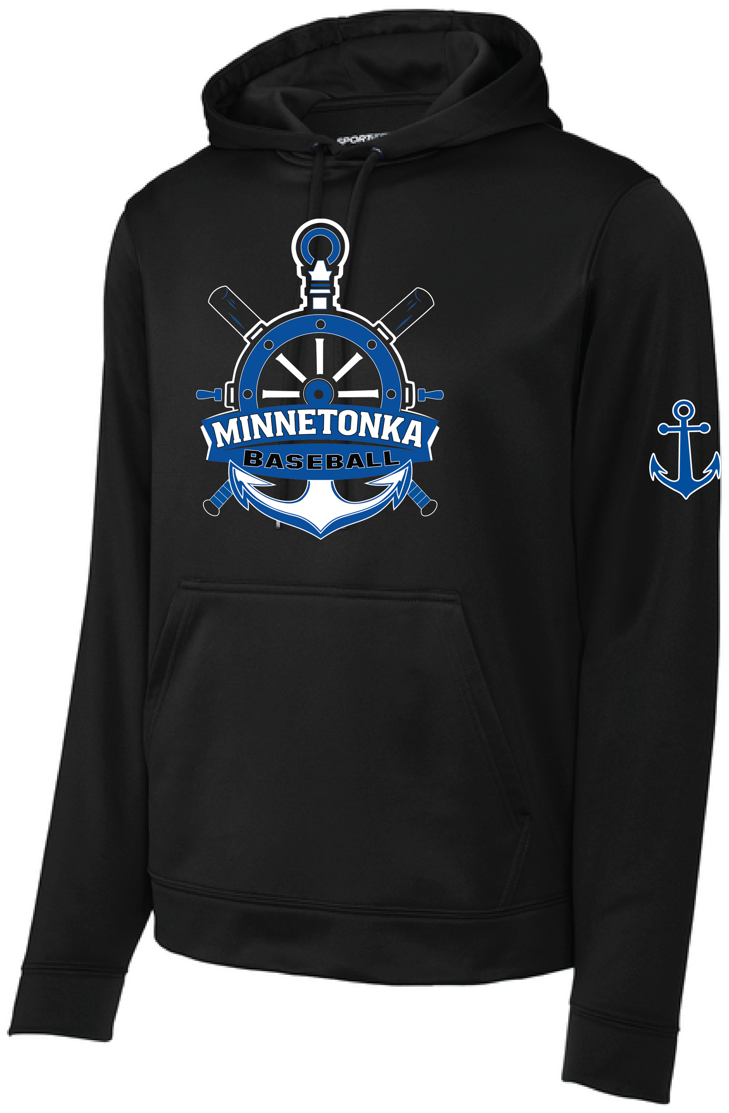 Baseball Men's Mid-Weight Fleece Hooded Pullover