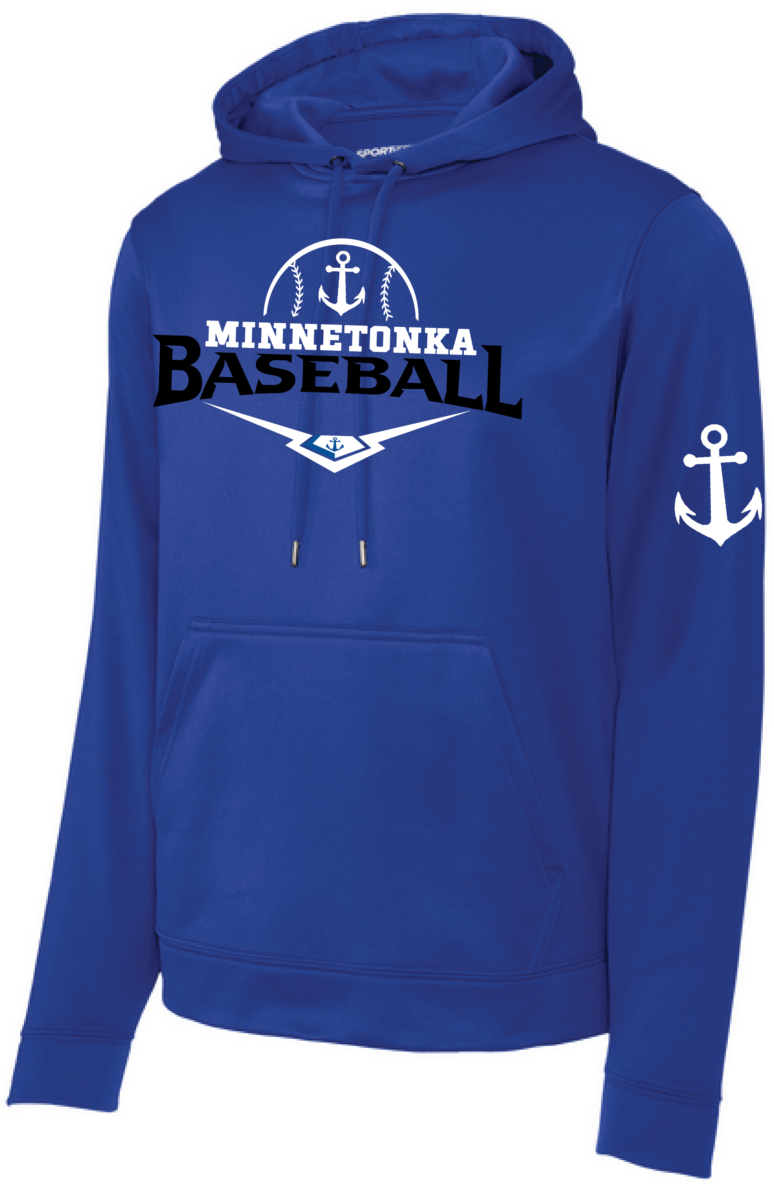 Baseball Men's Mid-Weight Fleece Hooded Pullover