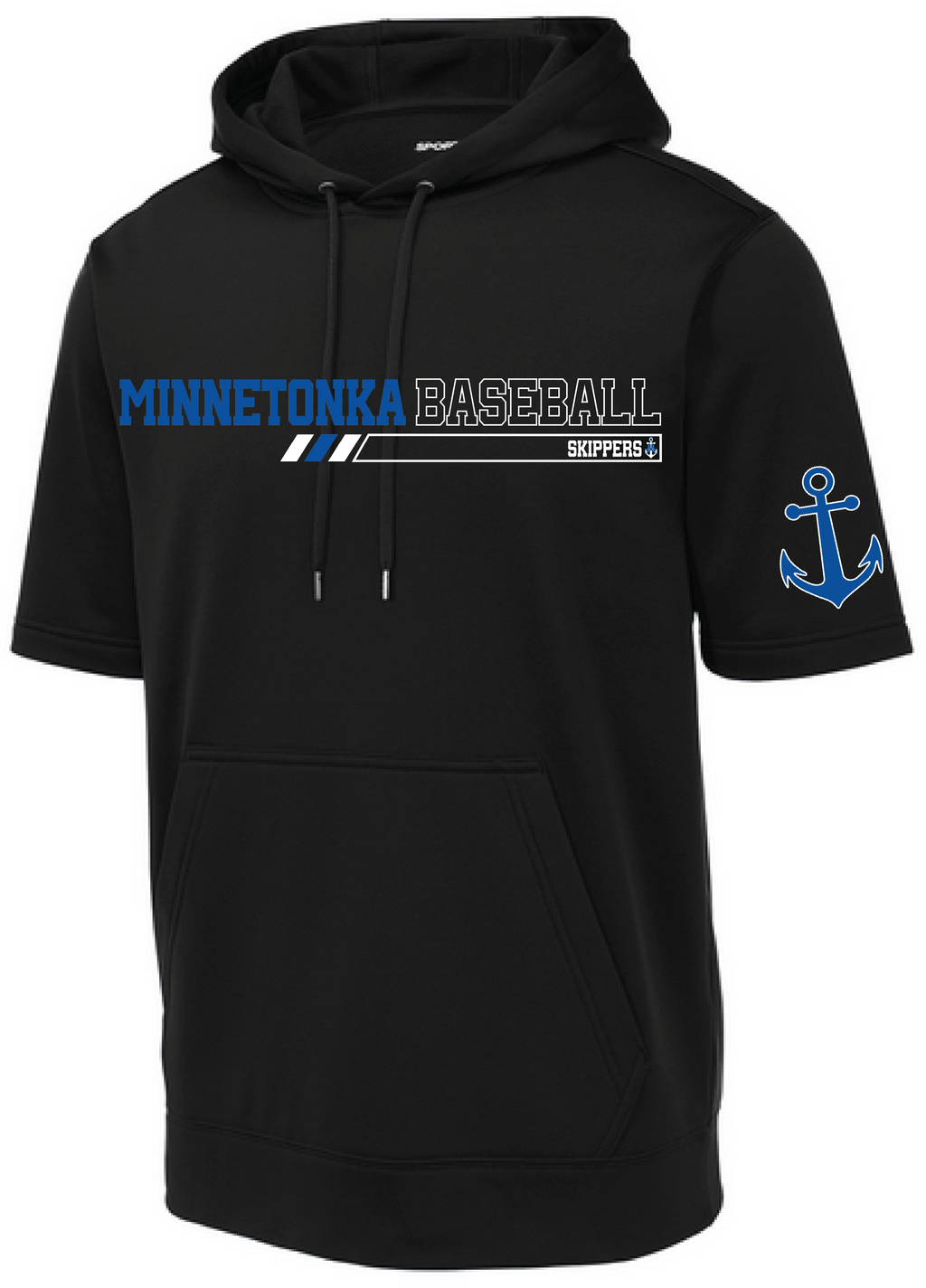 Baseball Men's Short Sleeve Hooded Pullover