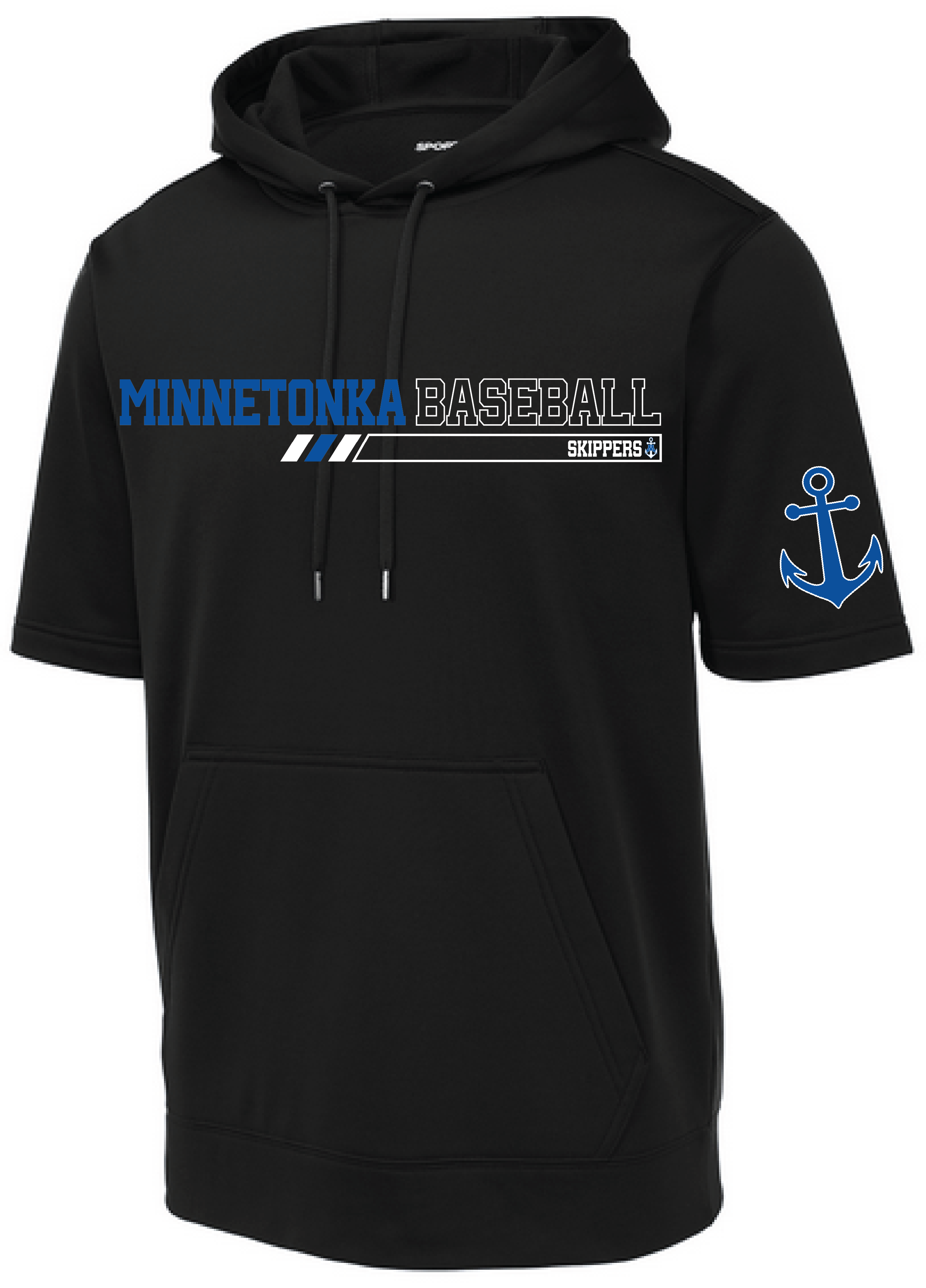 Baseball Men's Short Sleeve Hooded Pullover