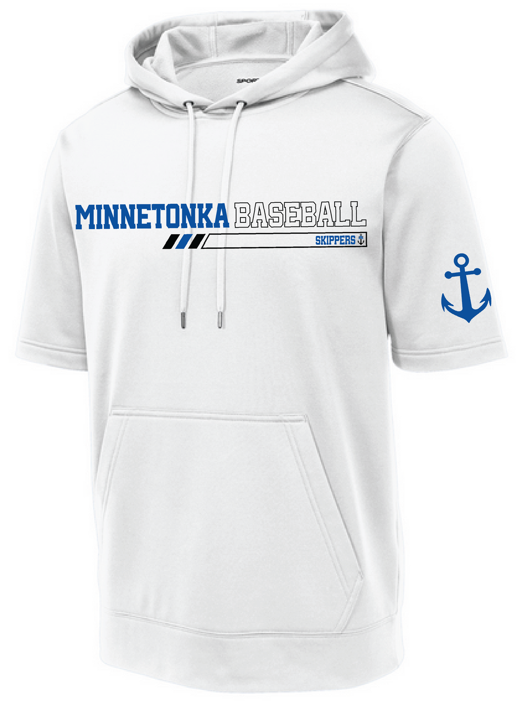 Baseball Men's Short Sleeve Hooded Pullover
