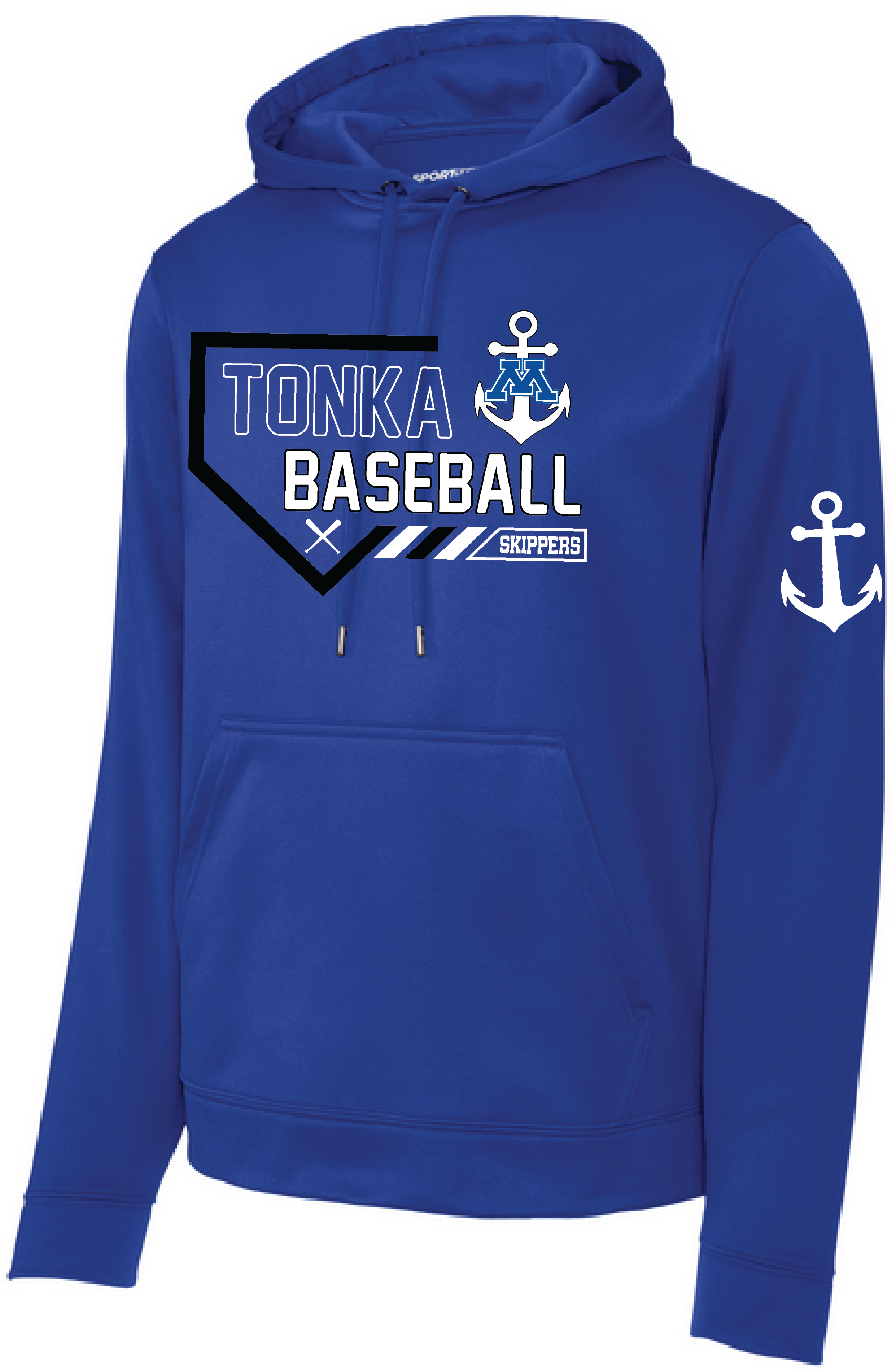 Baseball Men's Mid-Weight Fleece Hooded Pullover