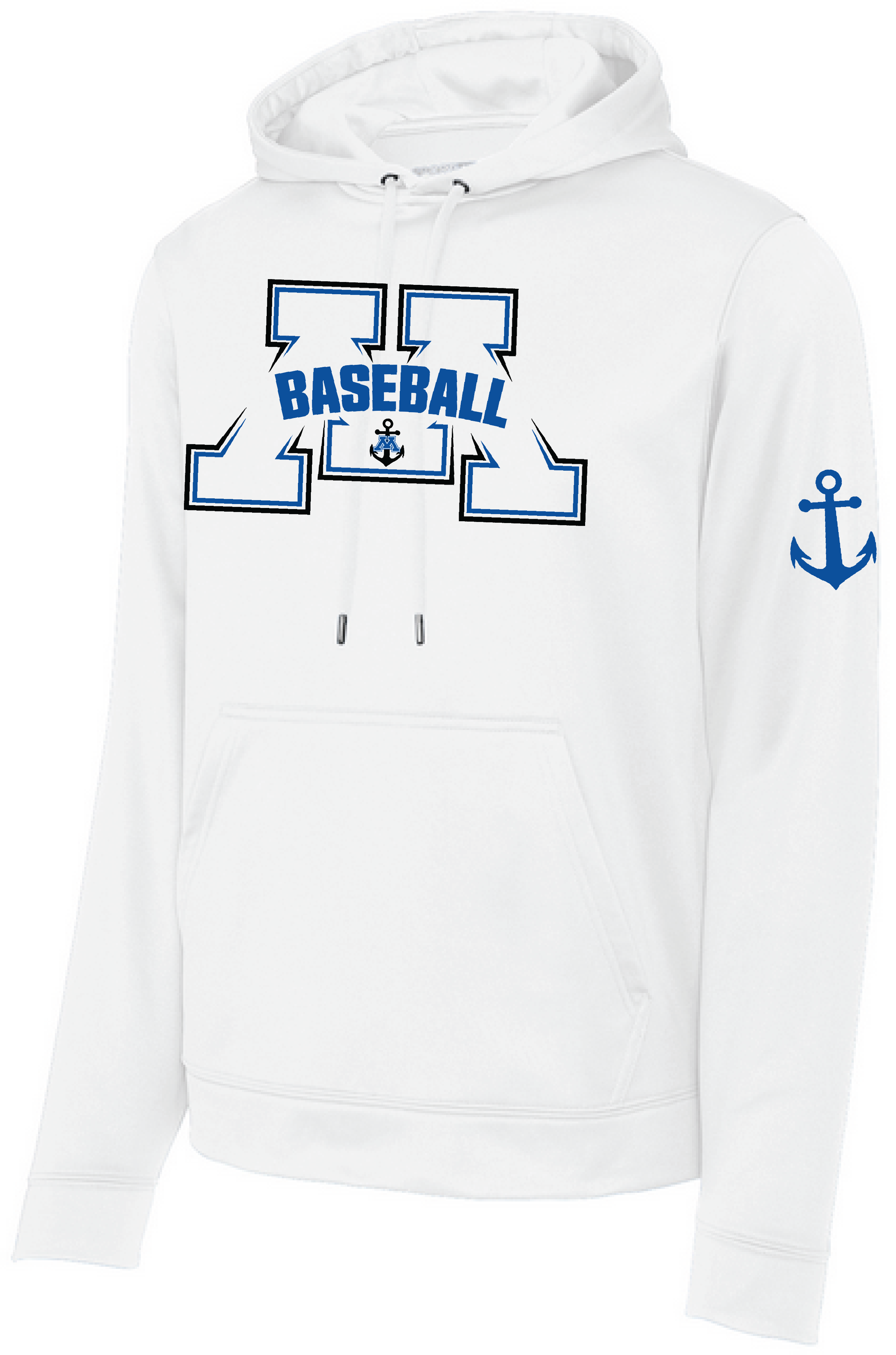 Baseball Men's Mid-Weight Fleece Hooded Pullover