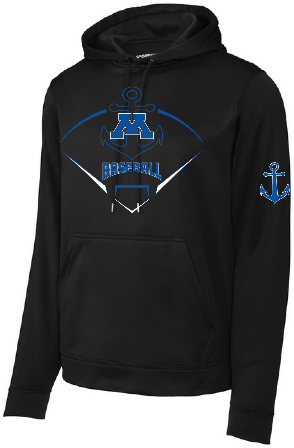Baseball Men's Mid-Weight Fleece Hooded Pullover