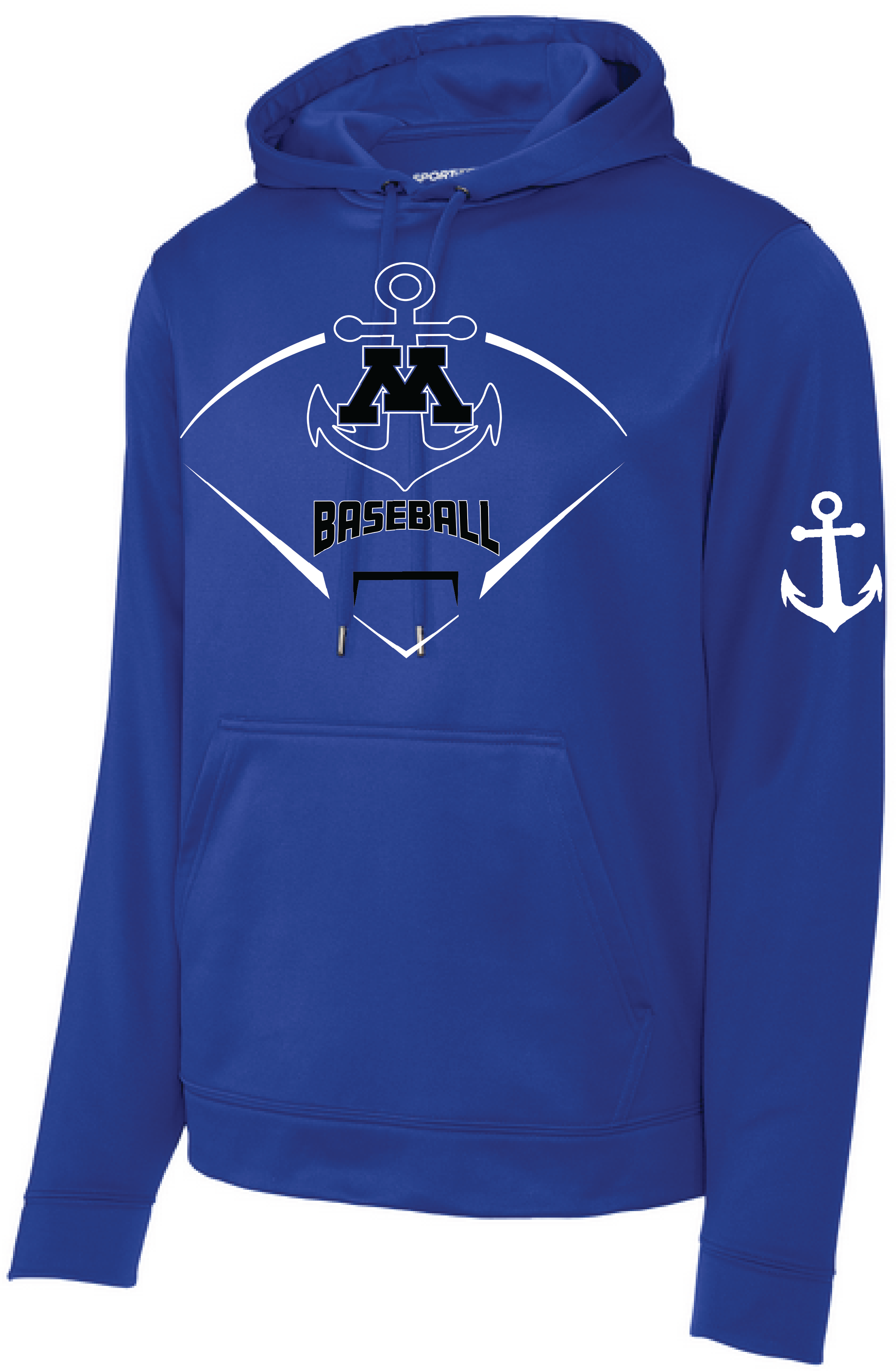 Baseball Men's Mid-Weight Fleece Hooded Pullover
