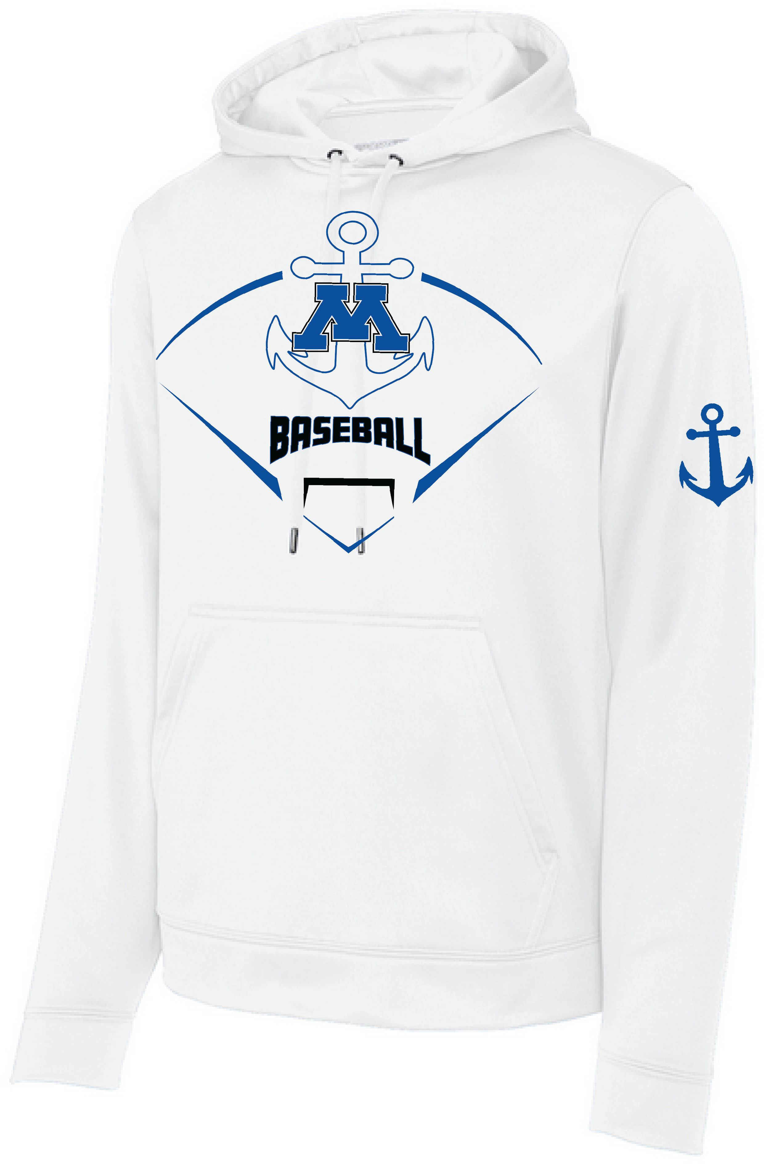 Baseball Men's Mid-Weight Fleece Hooded Pullover