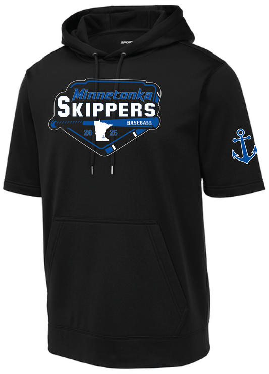 Baseball Men's Short Sleeve Hooded Pullover