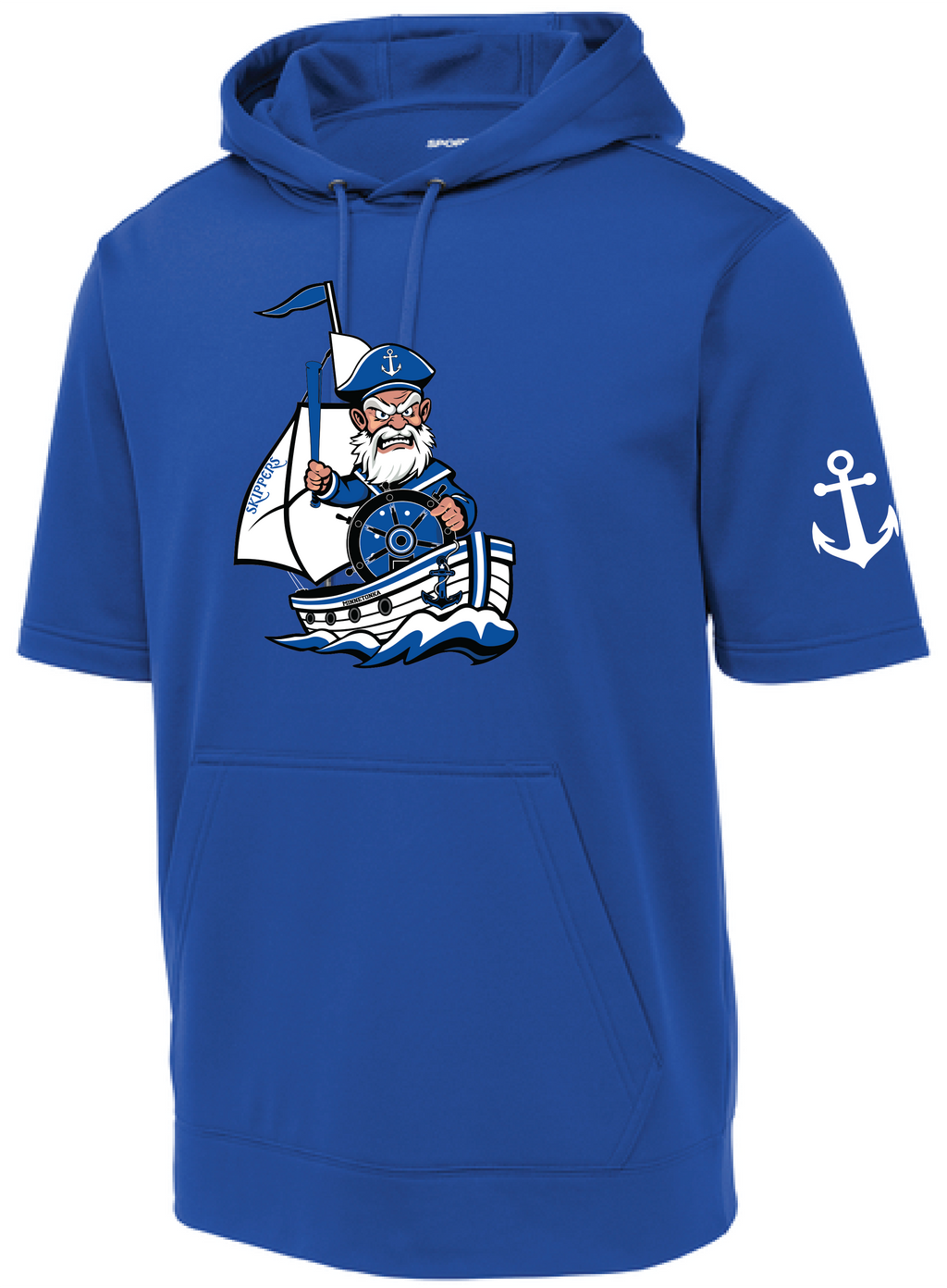 Baseball Men's Short Sleeve Hooded Pullover