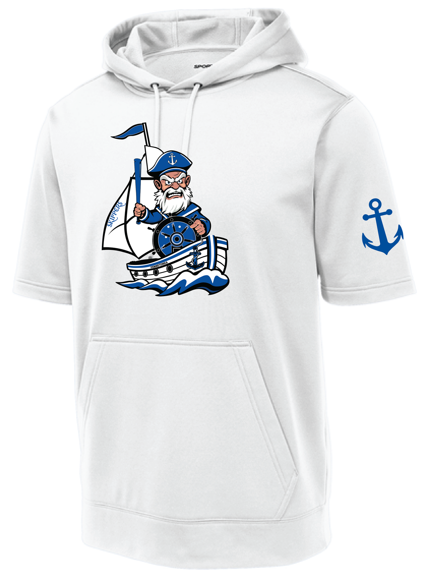 Baseball Men's Short Sleeve Hooded Pullover