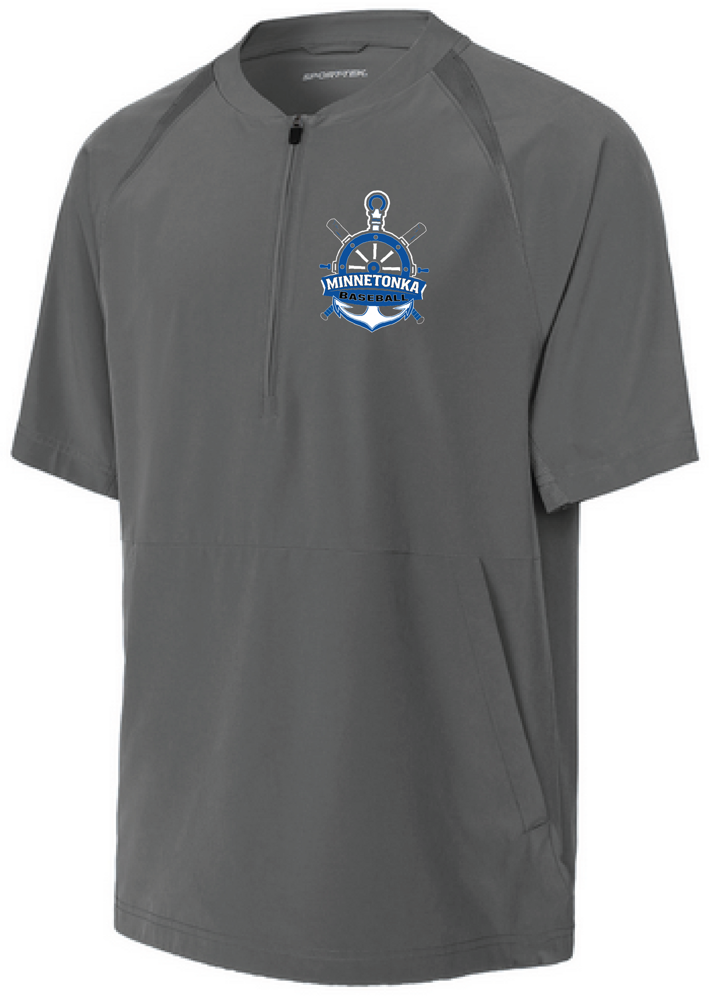 Baseball Youth Team 1/2-Zip Short Sleeve Cage Jacket