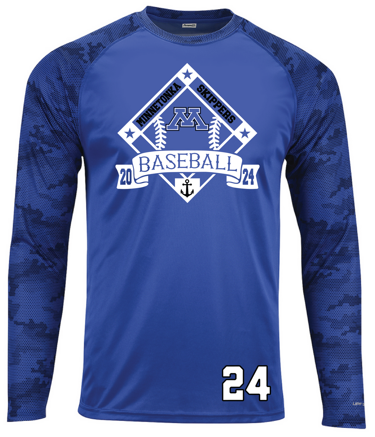 Baseball Men's Camo Long Sleeve Tee