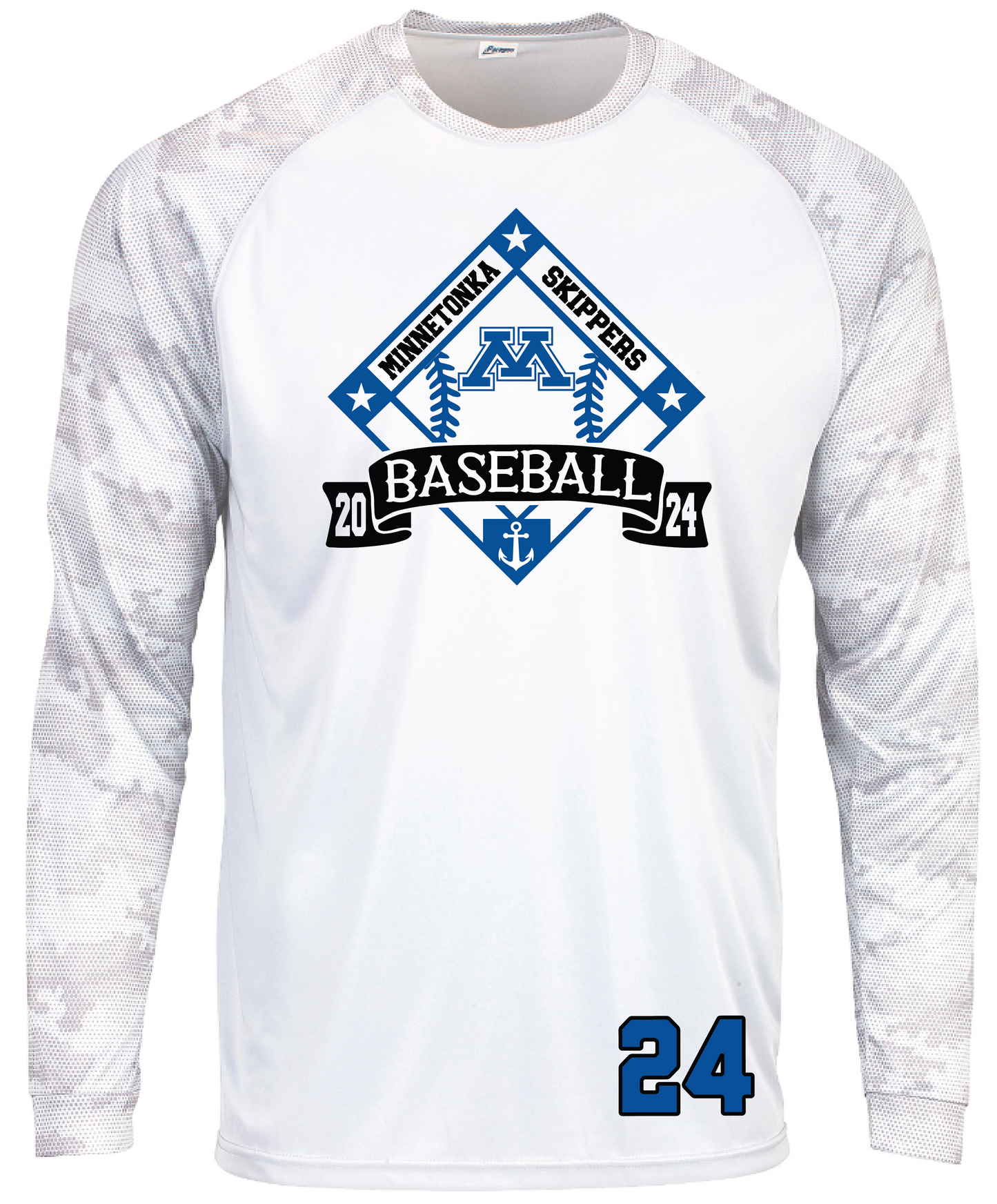 Baseball Men's Camo Long Sleeve Tee