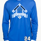 Baseball Men's Solid Color Performance Long Sleeve Tee