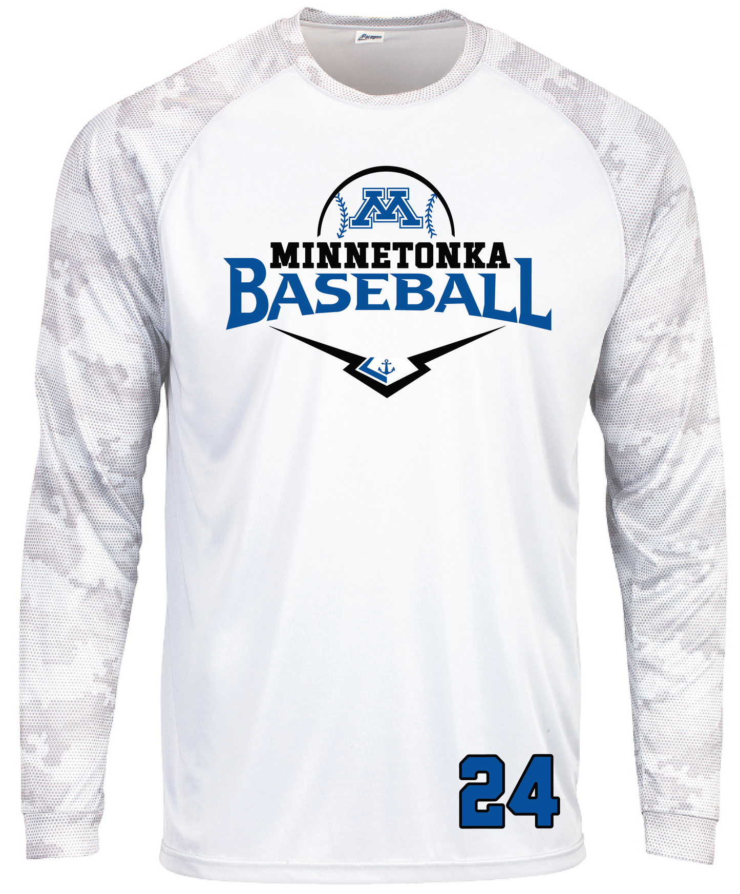 Baseball Men's Camo Long Sleeve Tee