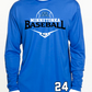 Baseball Men's Solid Color Performance Long Sleeve Tee