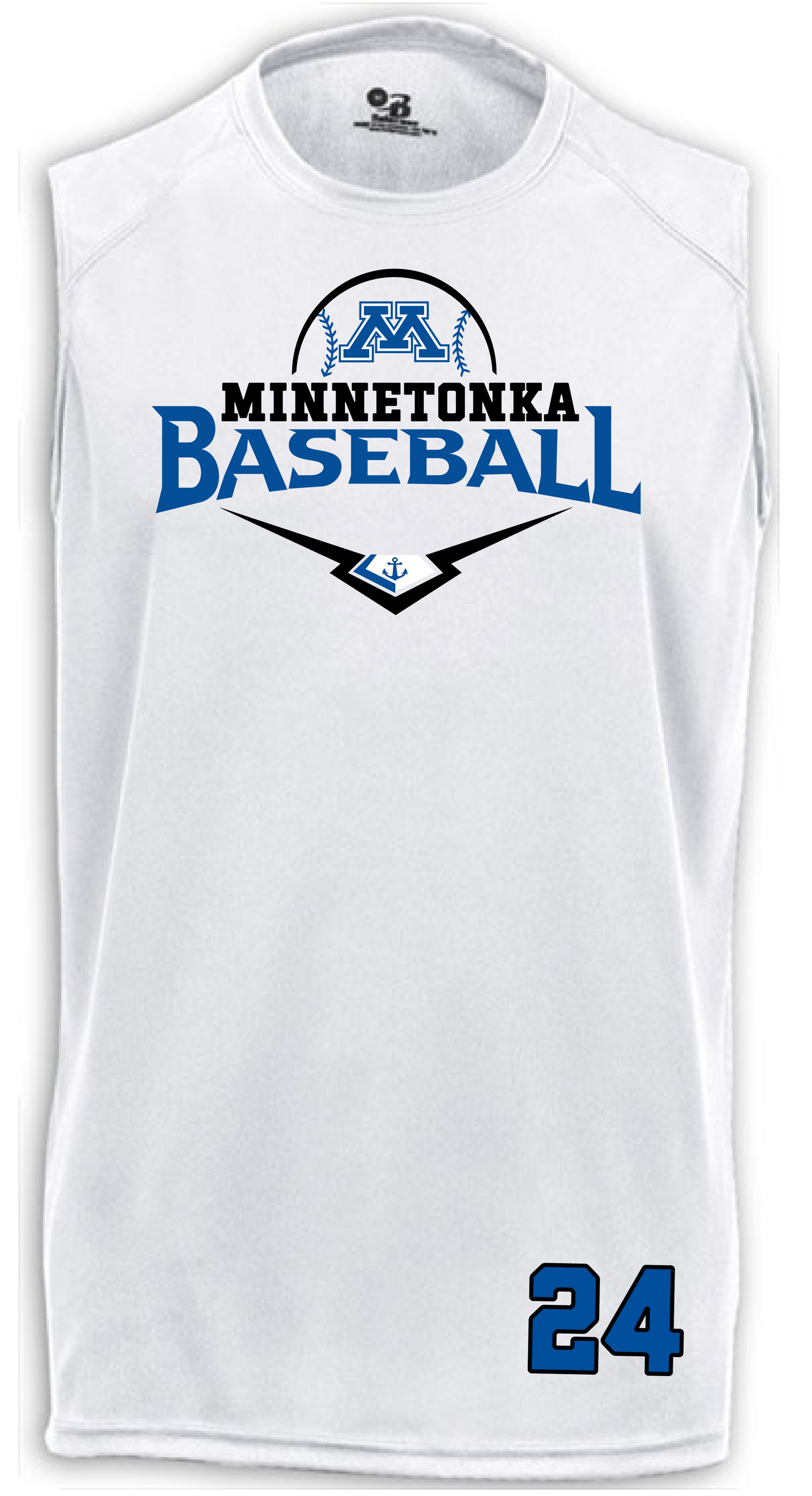 Baseball Men's Solid Color Sleeveless Performance Tee