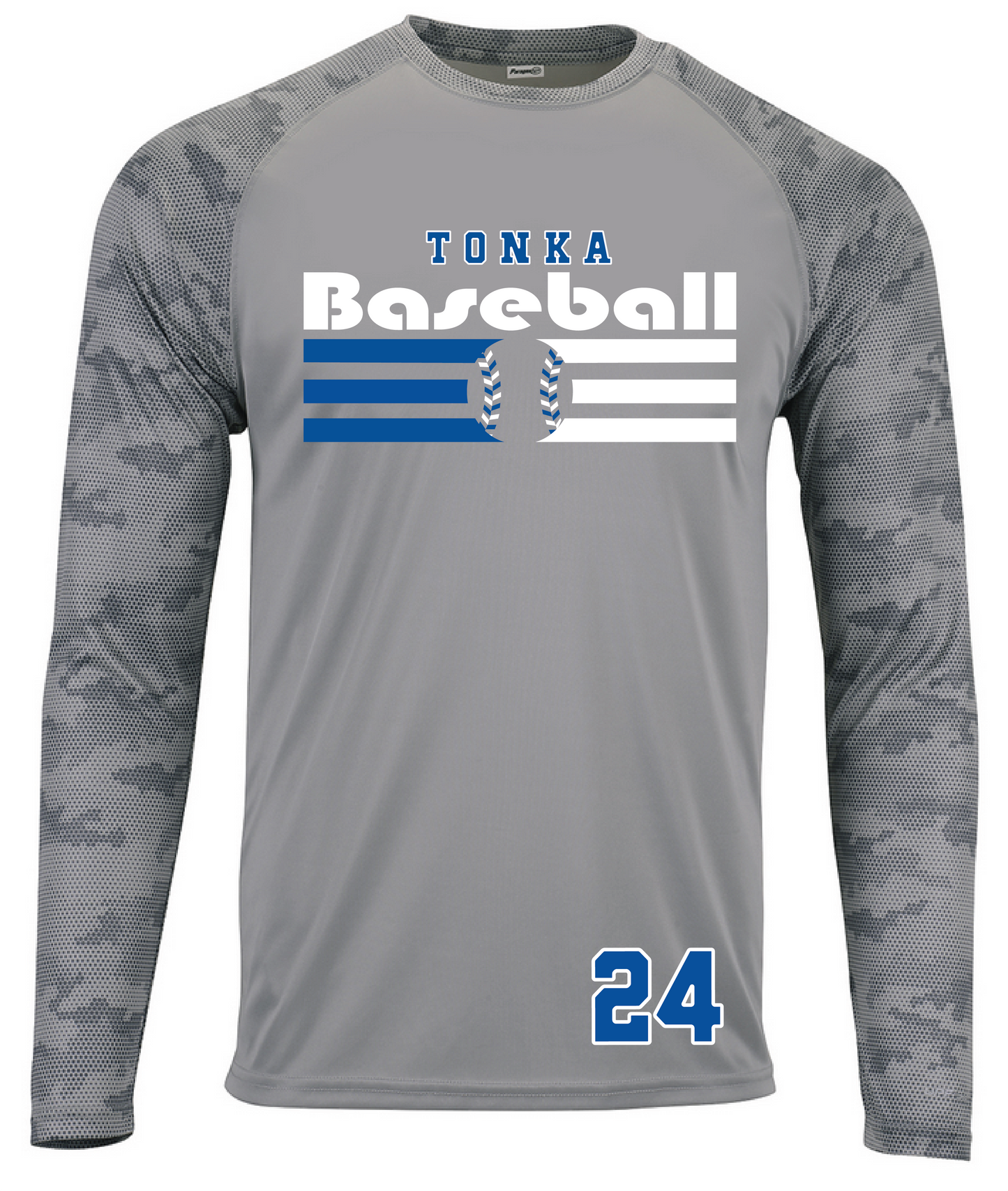 Baseball Men's Camo Long Sleeve Tee