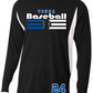 Baseball Men's Color Stripe Performance Long Sleeve Tee