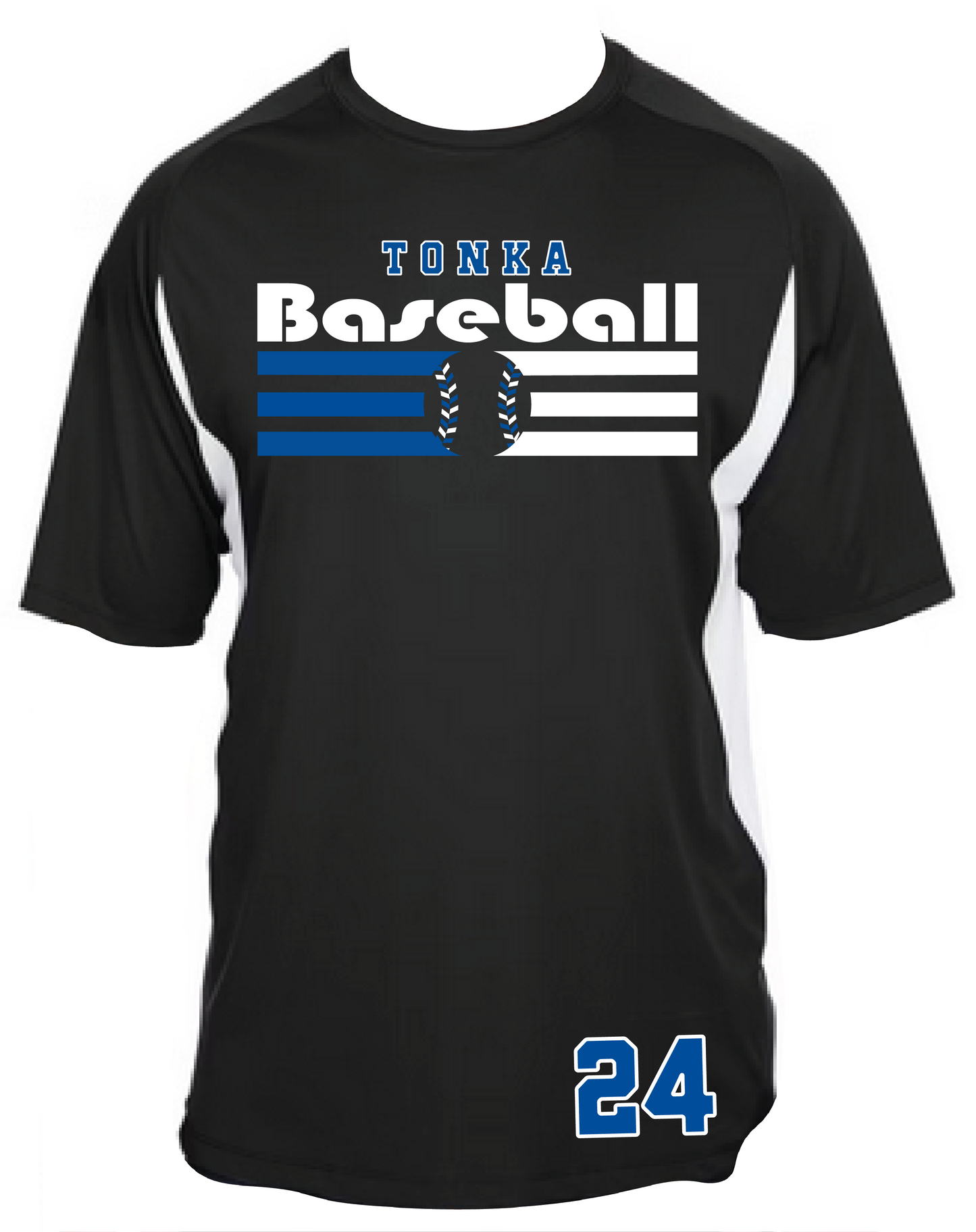 Baseball Men's Color Stripe Performance Tee