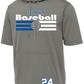 Baseball Men's Short Sleeve Hooded Pullover