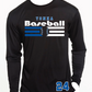 Baseball Men's Solid Color Performance Long Sleeve Tee