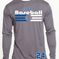 Baseball Men's Solid Color Performance Long Sleeve Tee