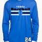 Baseball Men's Solid Color Performance Long Sleeve Tee