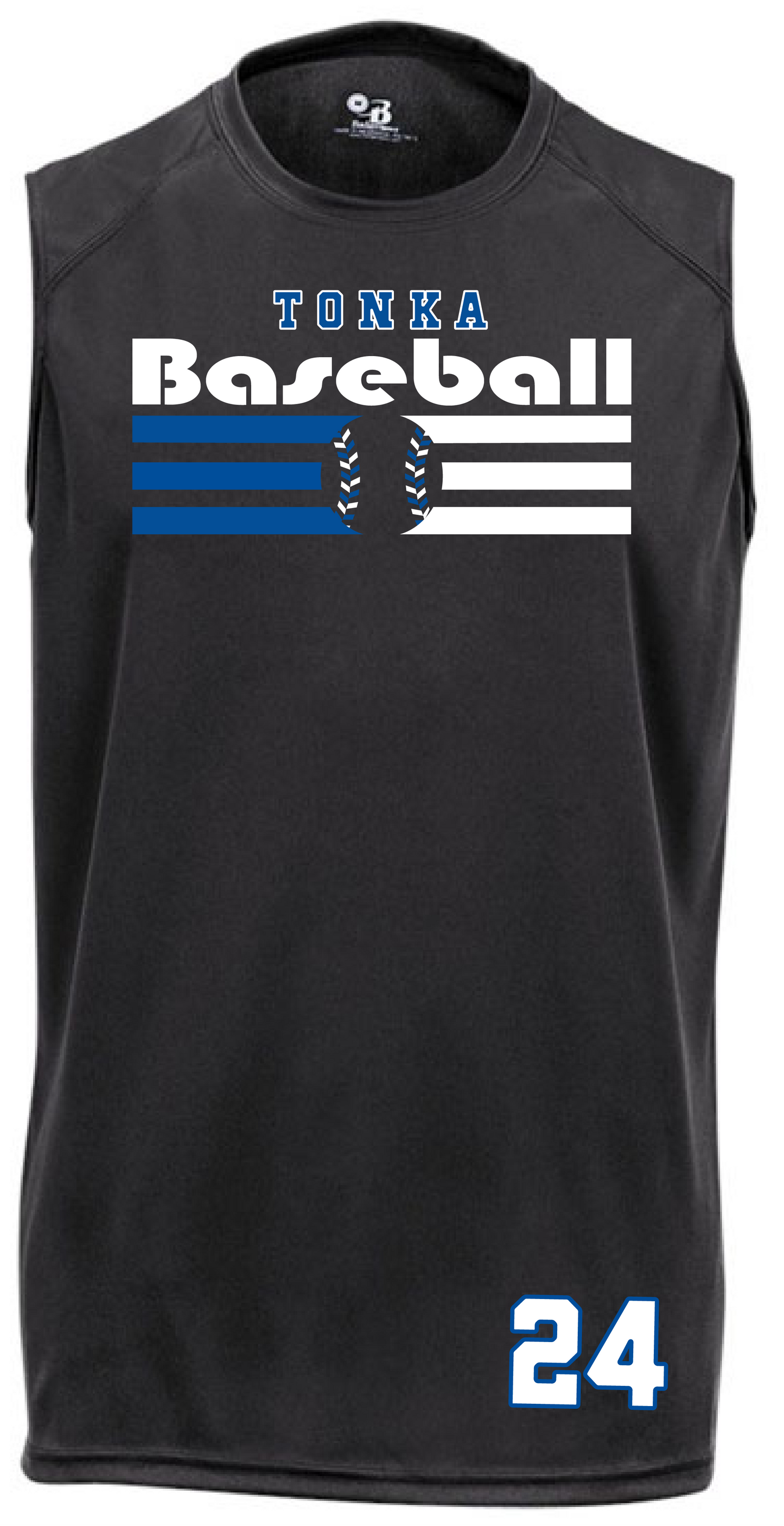 Baseball Men's Solid Color Sleeveless Performance Tee