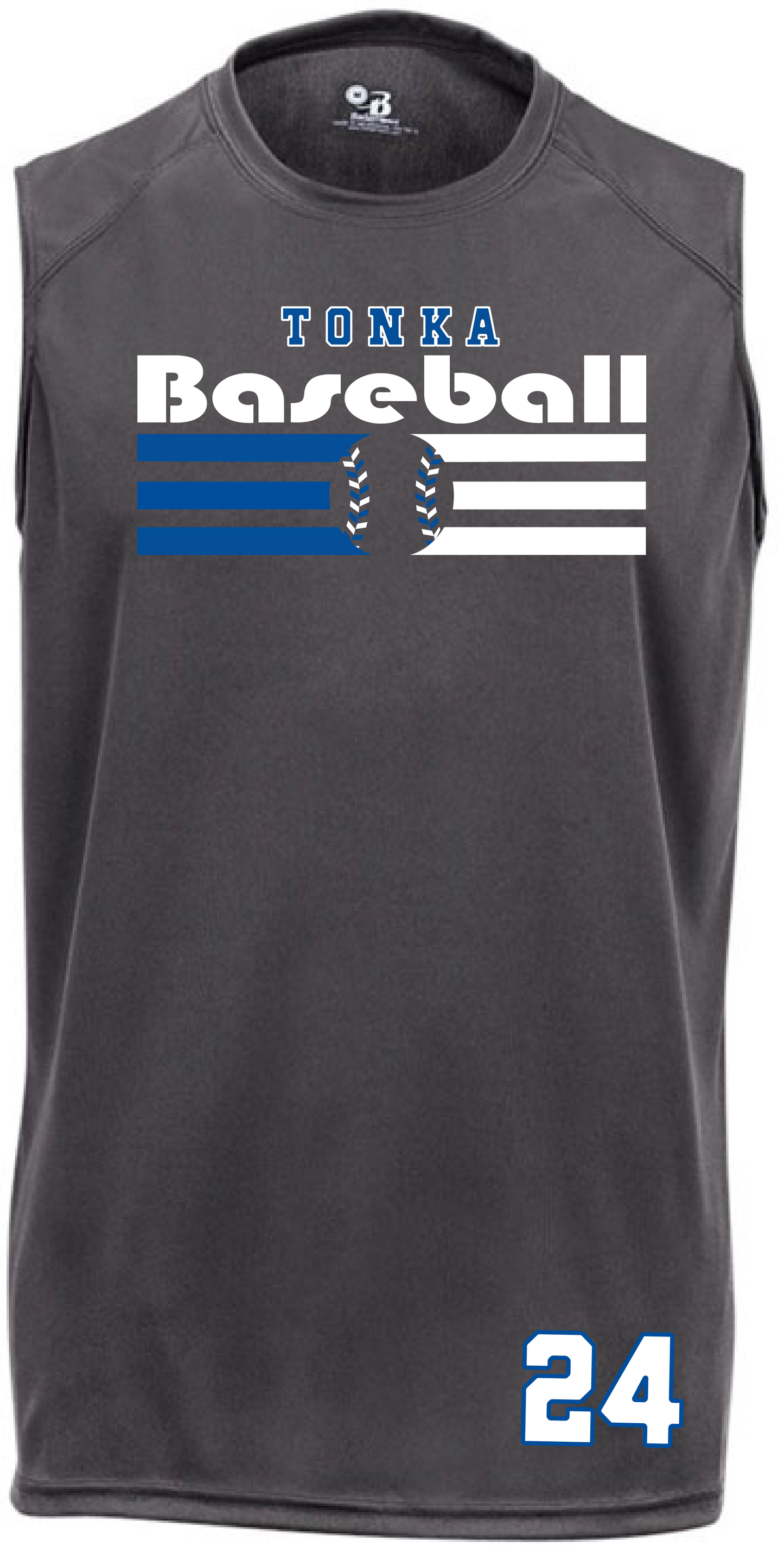 Baseball Men's Solid Color Sleeveless Performance Tee