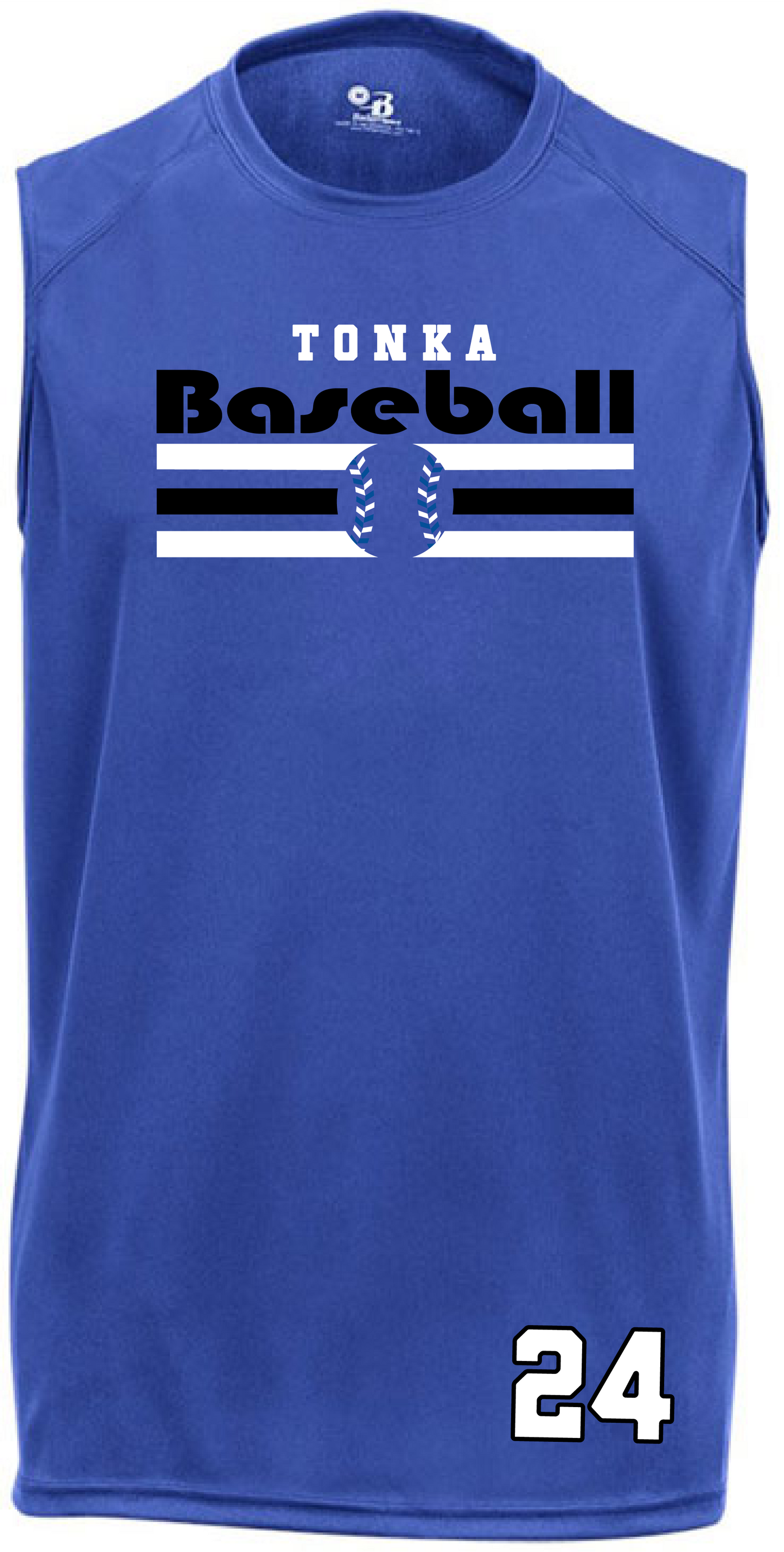 Baseball Men's Solid Color Sleeveless Performance Tee