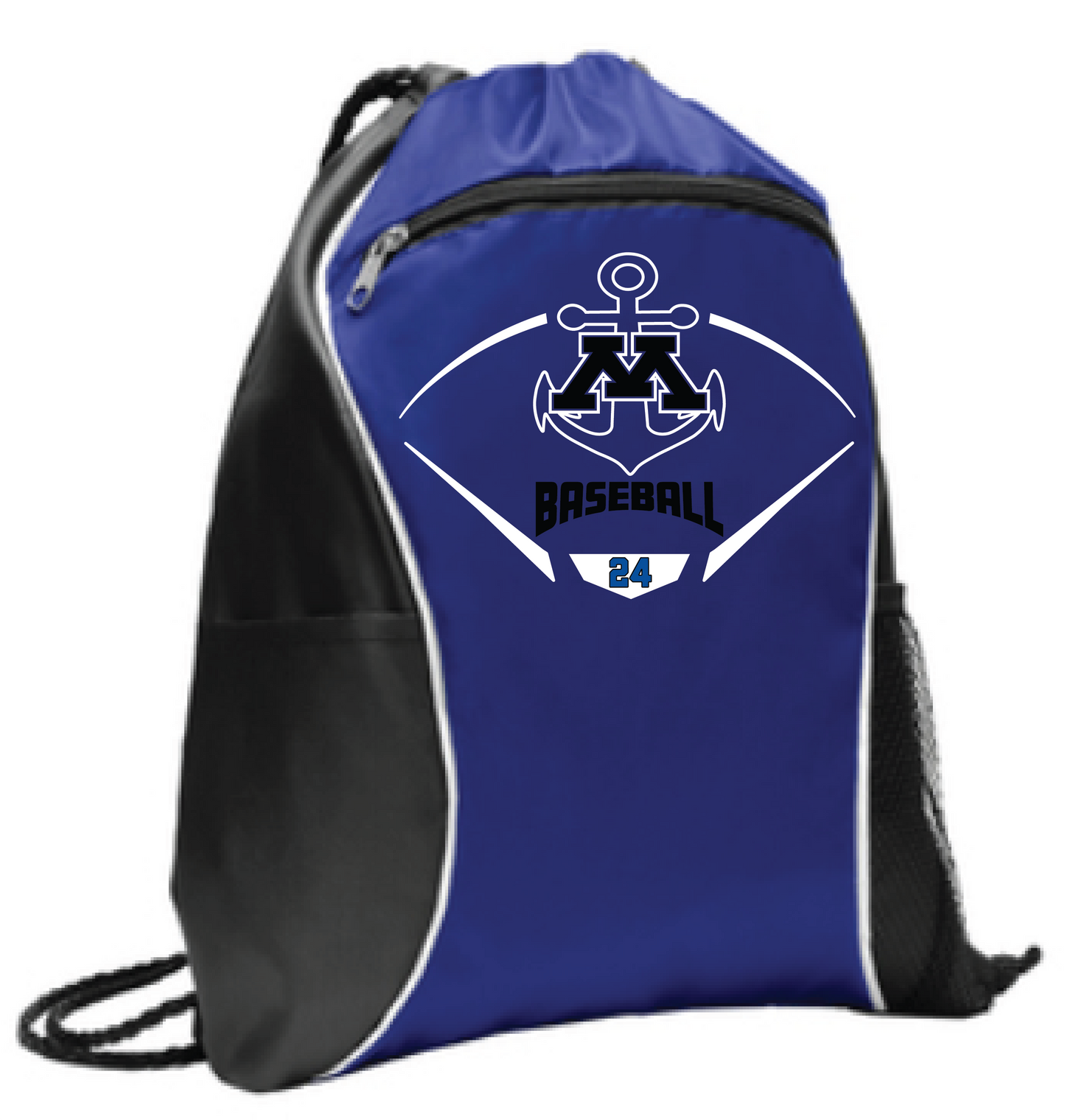 MBA Drawstring Bag With Side Pockets