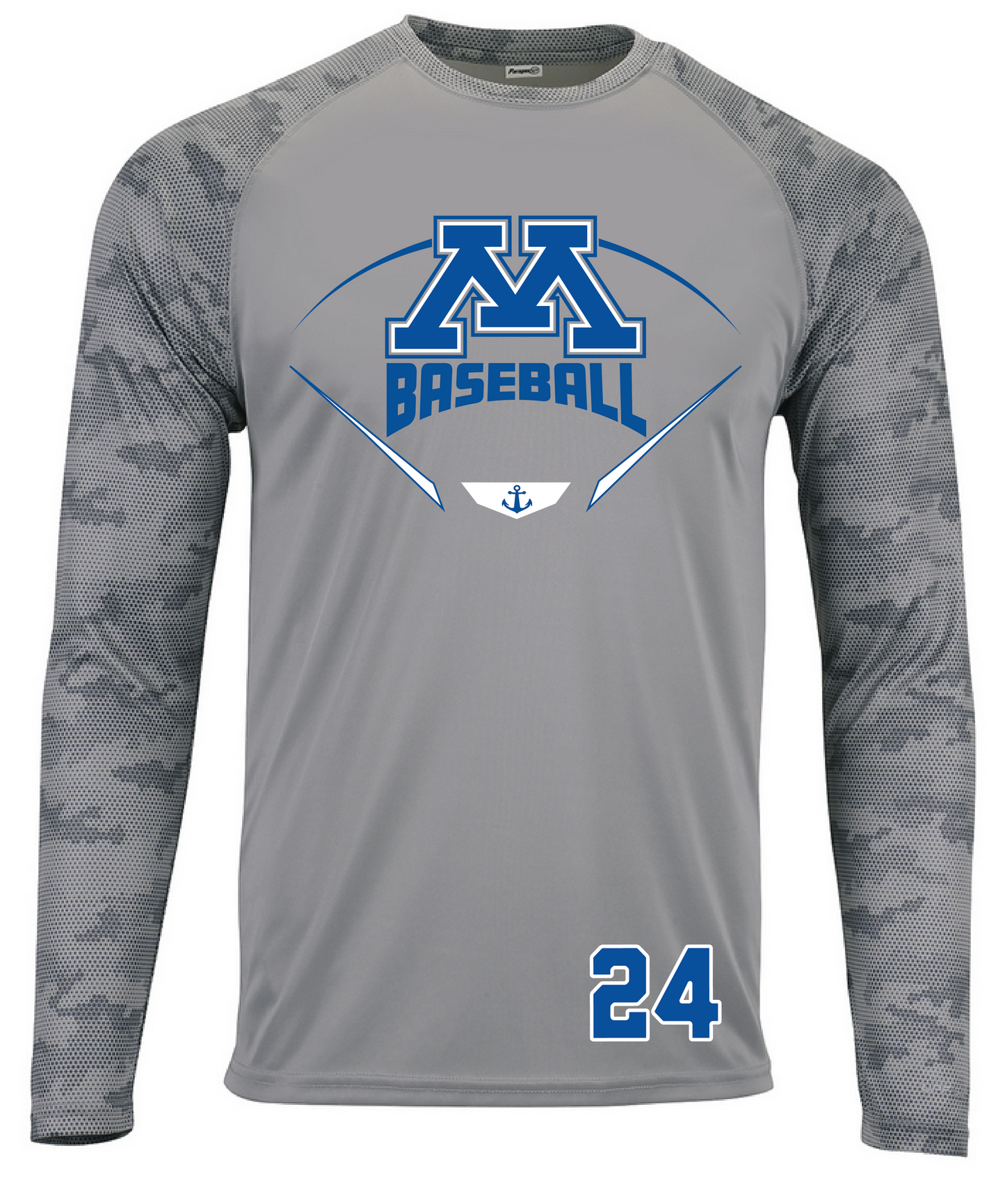 Baseball Men's Camo Long Sleeve Tee