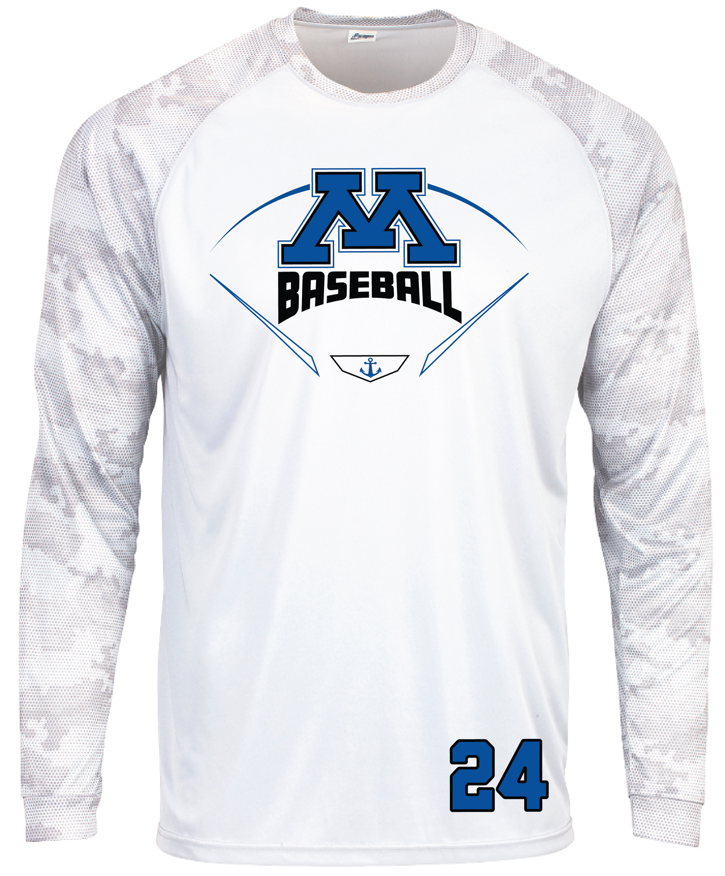 Baseball Men's Camo Long Sleeve Tee