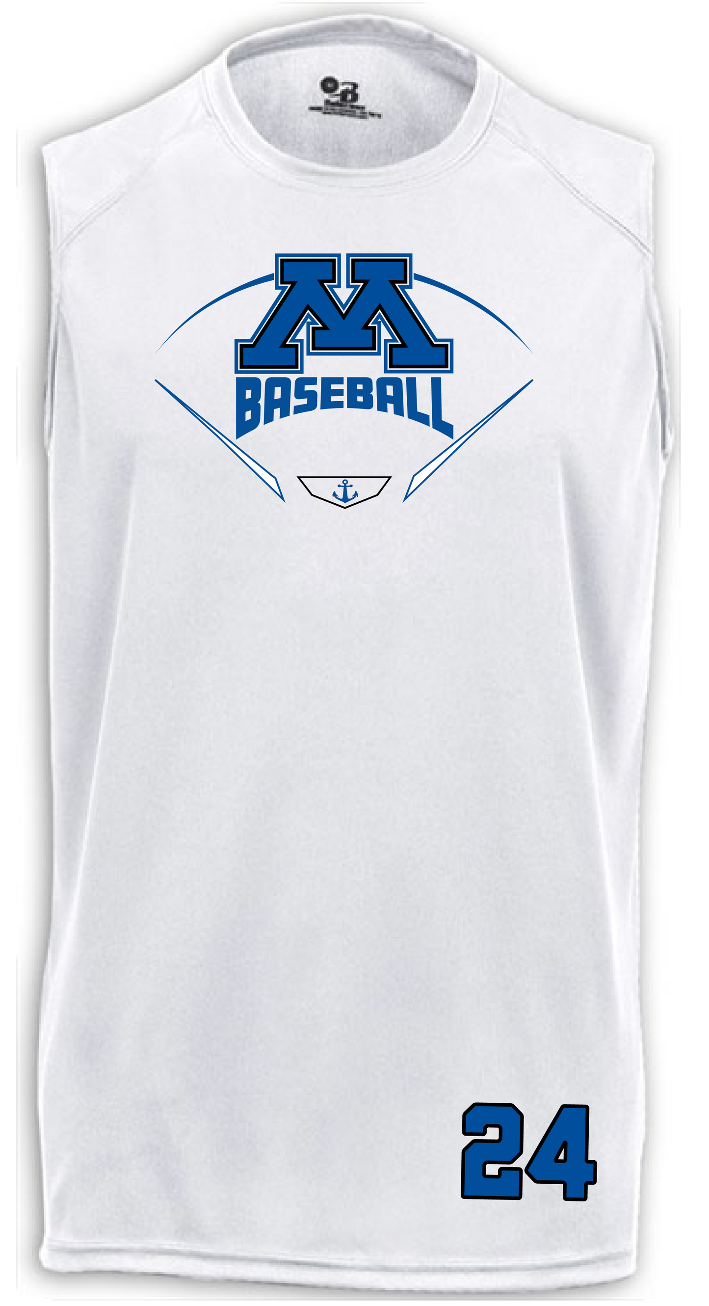 Baseball Men's Solid Color Sleeveless Performance Tee