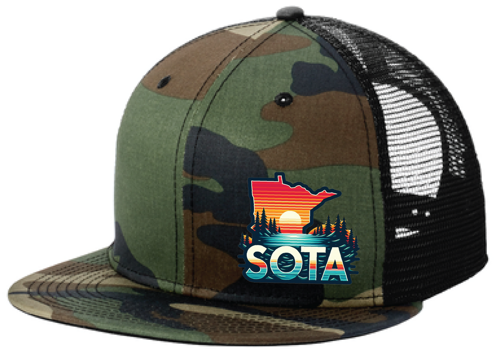 Minnesota New Era Standard Fit Snapback Flatbill Trucker Hat
