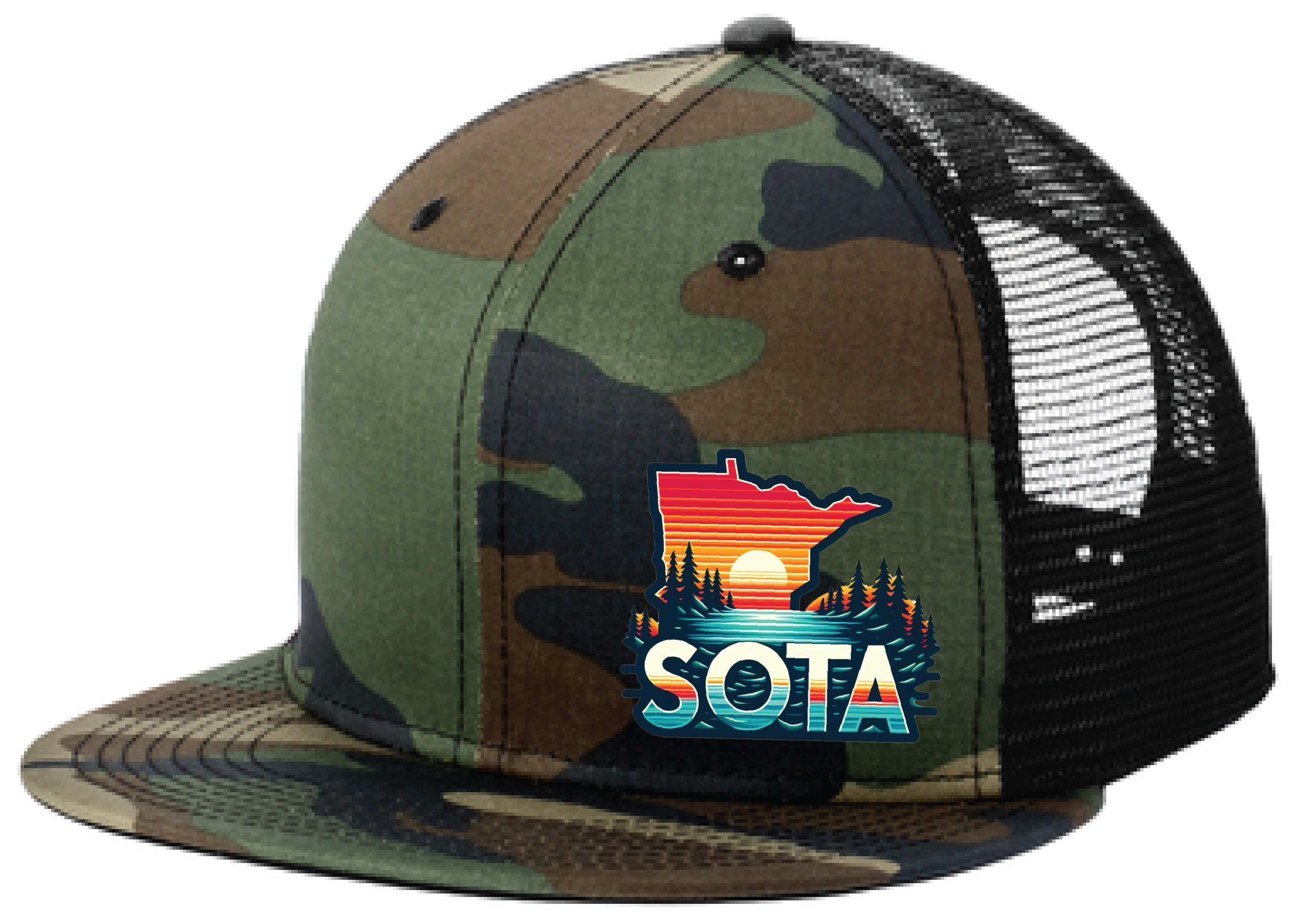 Minnesota New Era Standard Fit Snapback Flatbill Trucker Hat