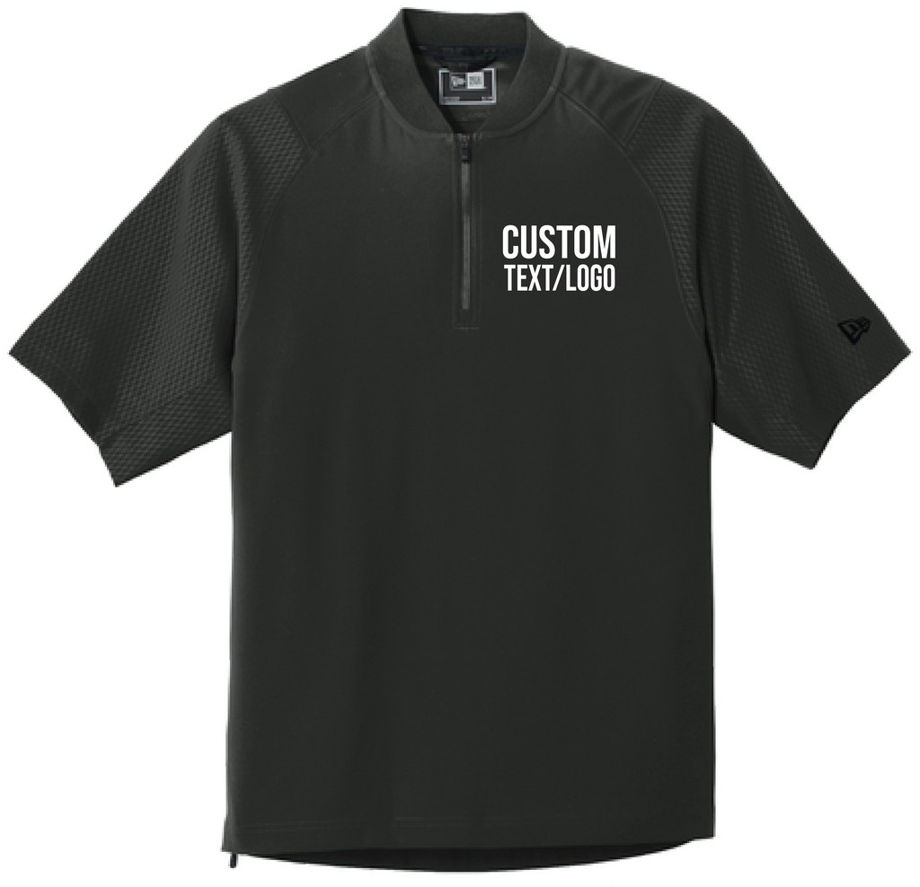 Custom Men's New Era Cage Short Sleeve 1/4-Zip Jacket
