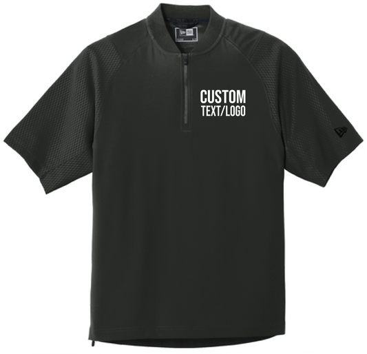 Custom Men's New Era Cage Short Sleeve 1/4-Zip Jacket
