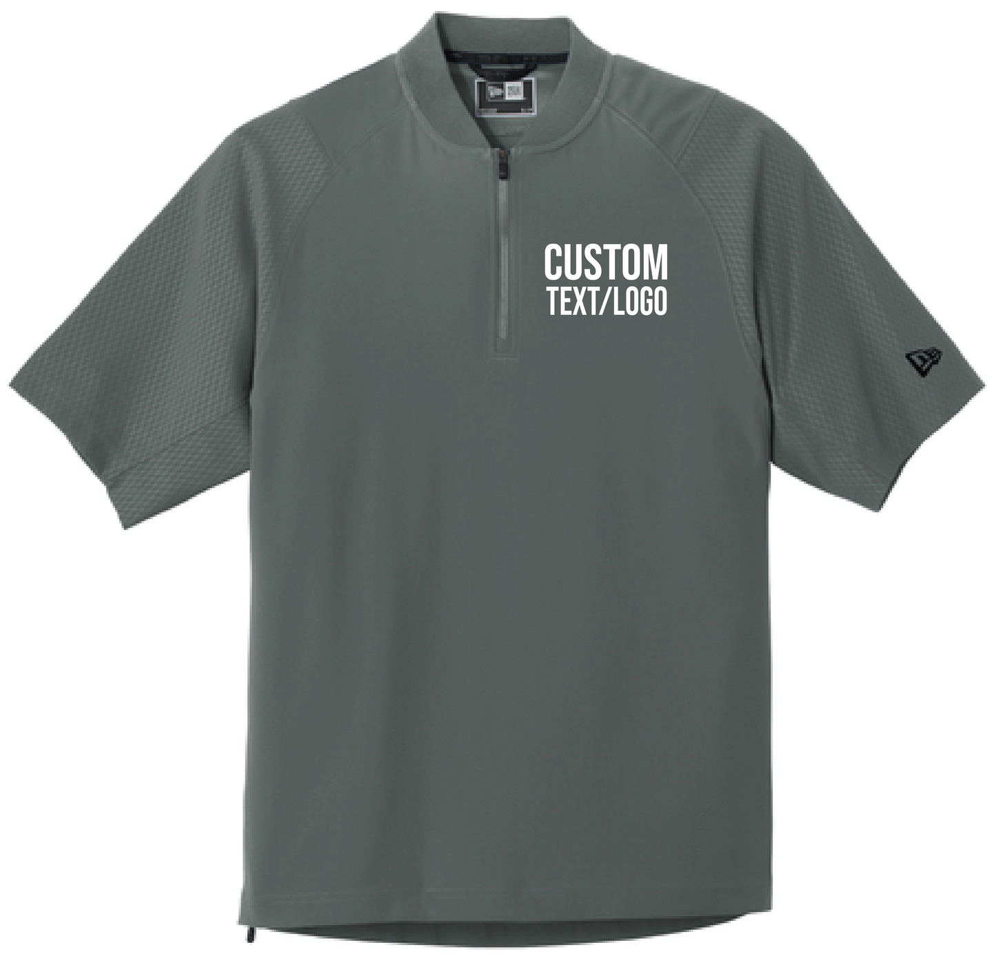 Custom Men's New Era Cage Short Sleeve 1/4-Zip Jacket