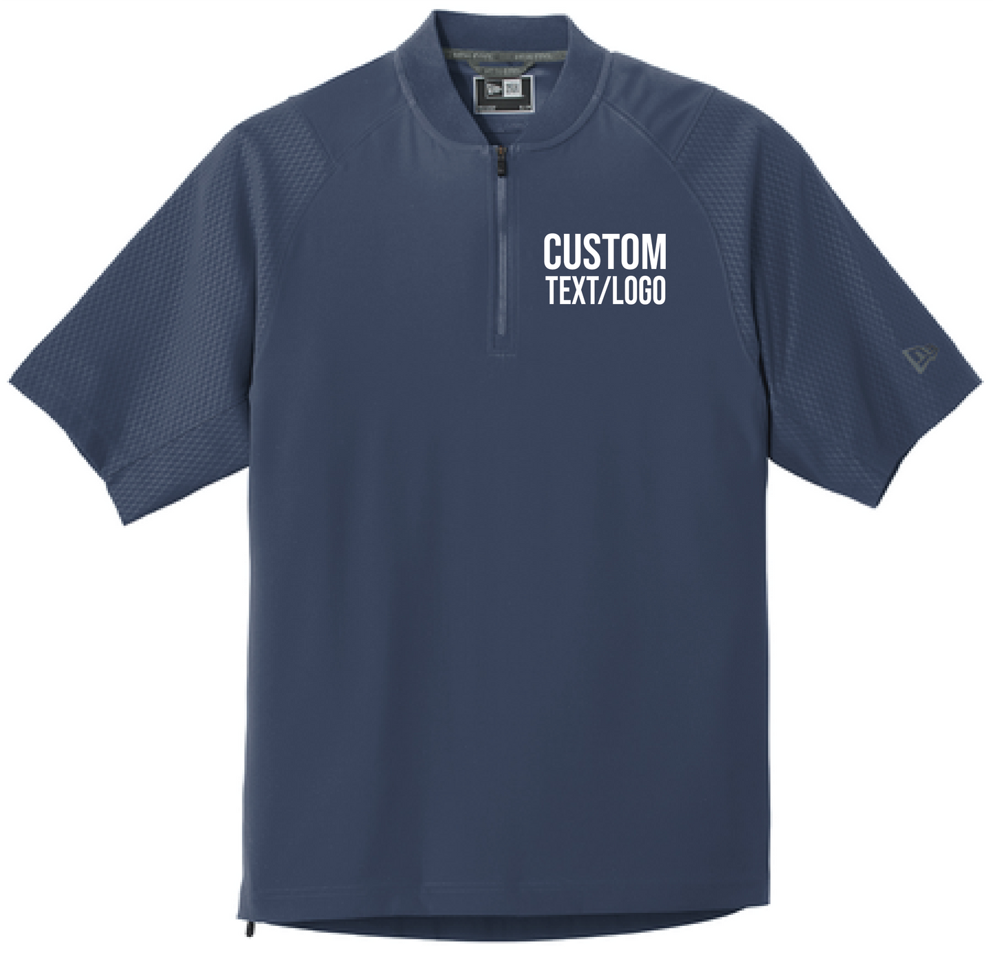 Custom Men's New Era Cage Short Sleeve 1/4-Zip Jacket