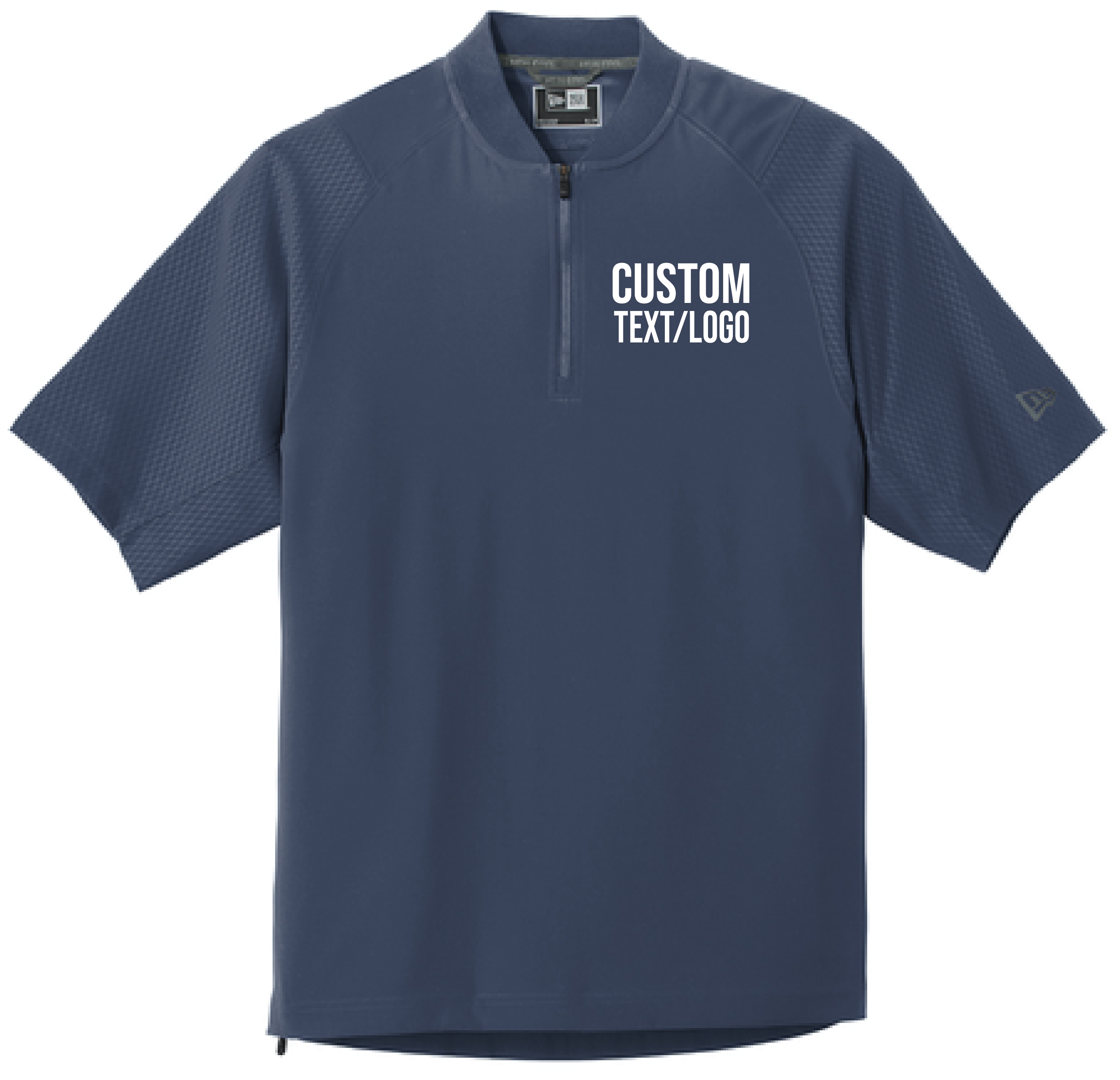 Custom Men's New Era Cage Short Sleeve 1/4-Zip Jacket