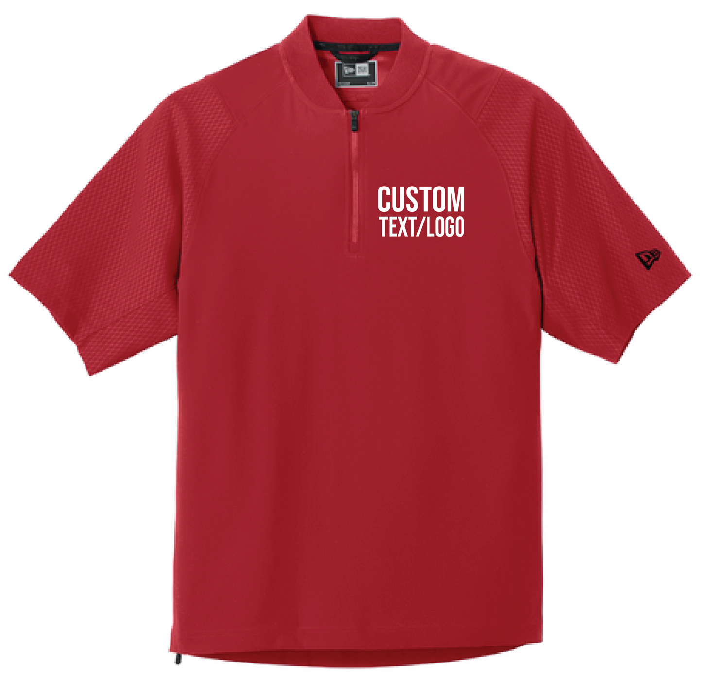 Custom Men's New Era Cage Short Sleeve 1/4-Zip Jacket
