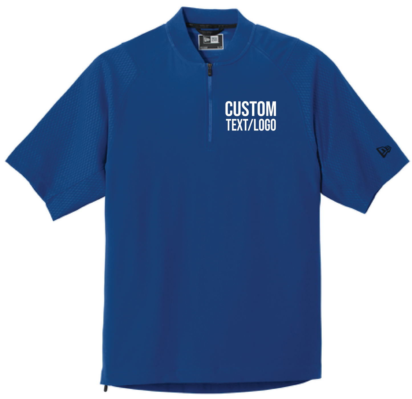 Custom Men's New Era Cage Short Sleeve 1/4-Zip Jacket