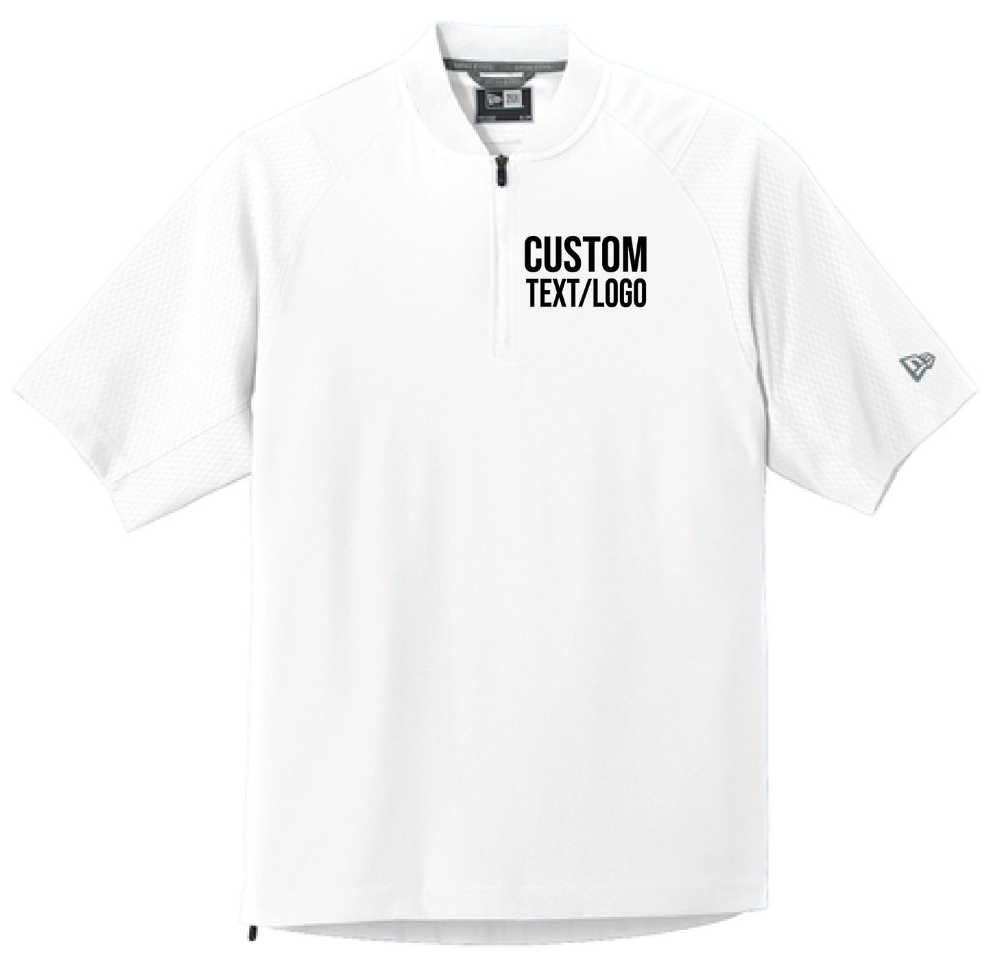 Custom Men's New Era Cage Short Sleeve 1/4-Zip Jacket